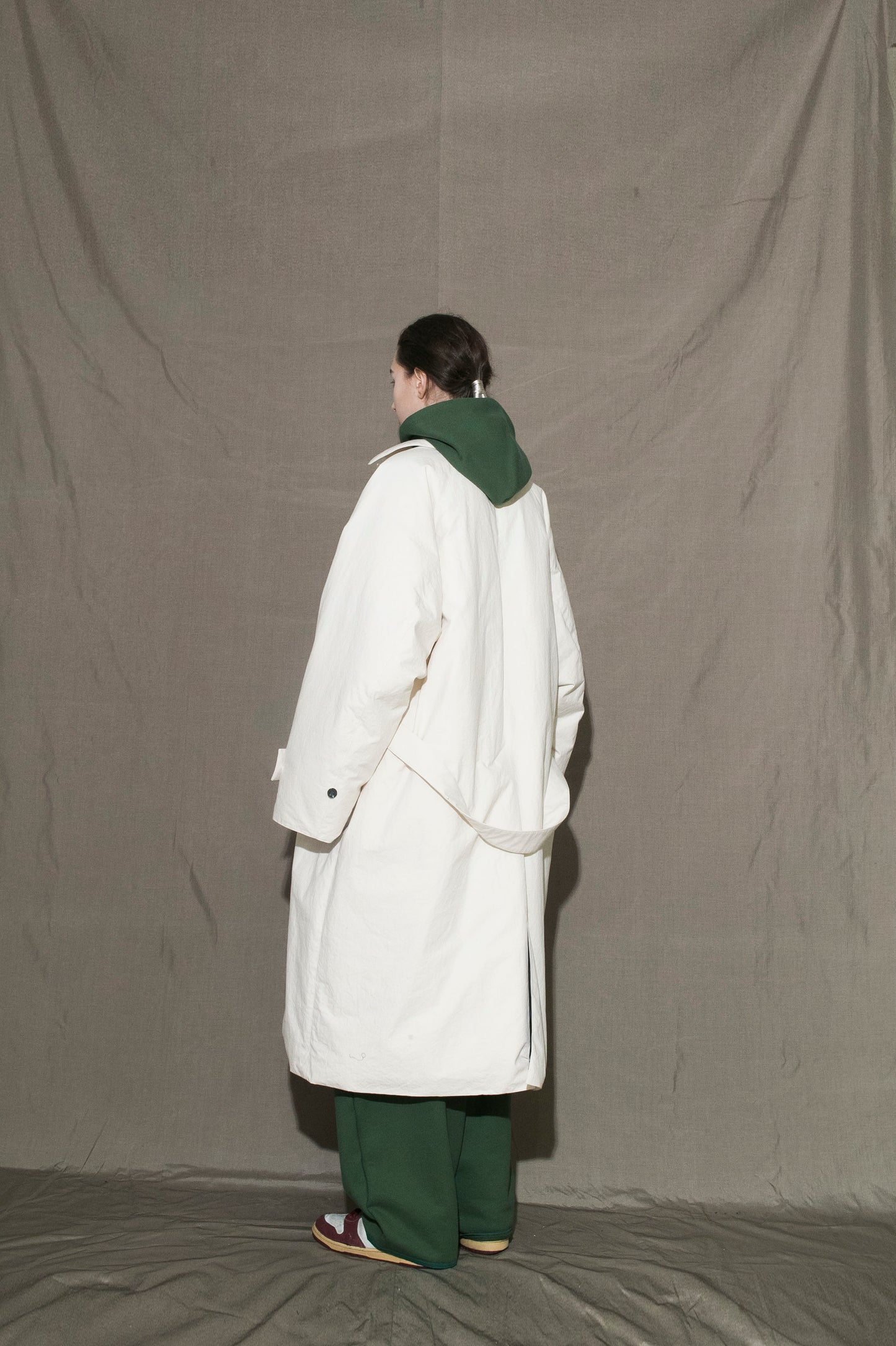 MY BEAUTIFUL LANDLET ANTIQUE FINISH COTTON KAWADA DOWN LONG COAT - KINARI