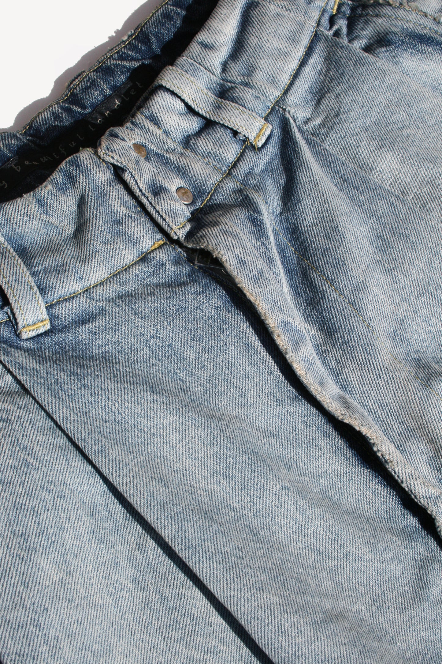 MY BEAUTIFUL LANDLET USED WASH DENIM PANTS