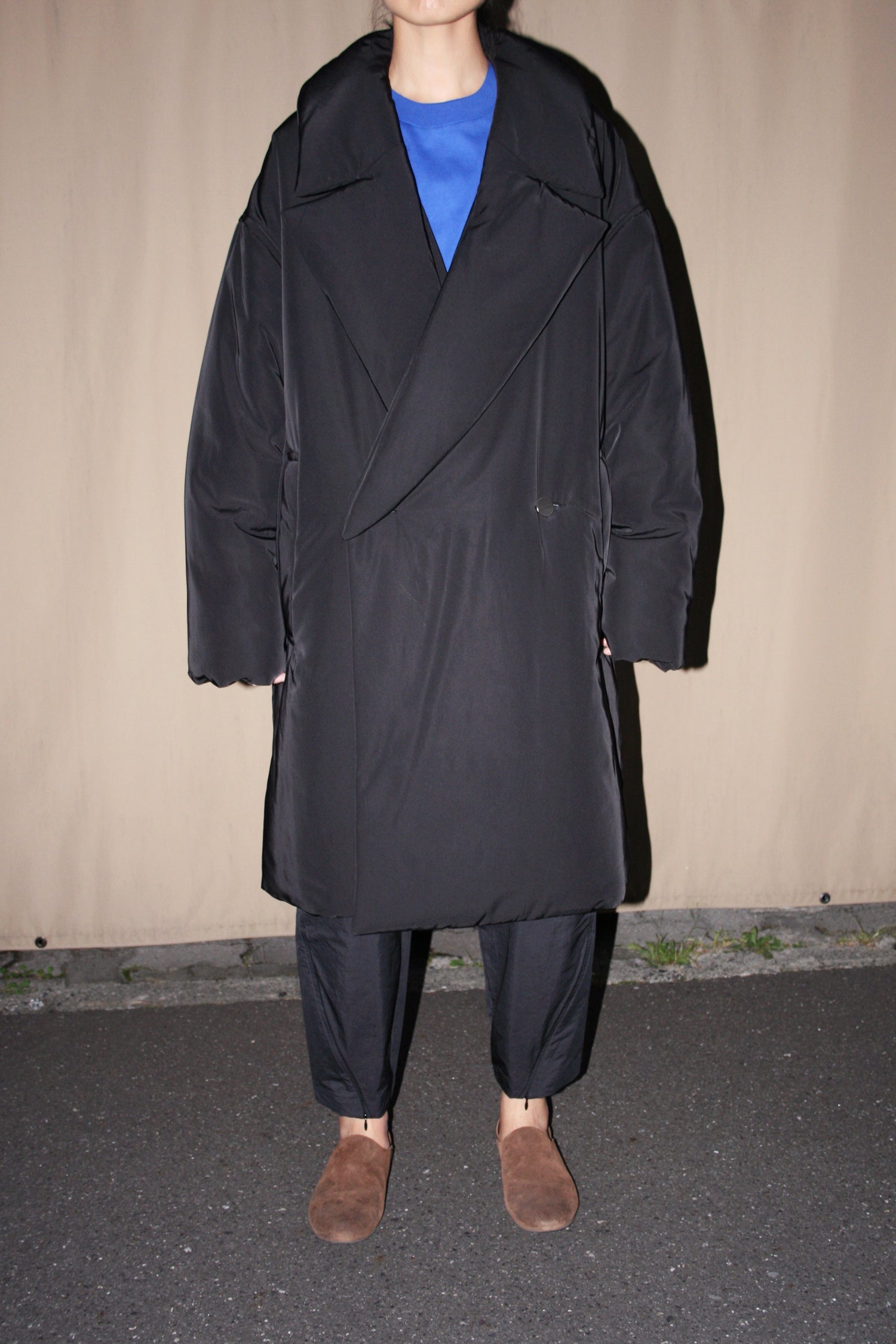21AW, EH43C-02, EDWINA HORL SEELENWARMER MANTEL GEPOLSTERT, petbottle black, black, Eewina Hörl (エドウィナホール) / Edwina Horl / Edwina Hoerl を取扱う正規通販ストアTOYASIDO。