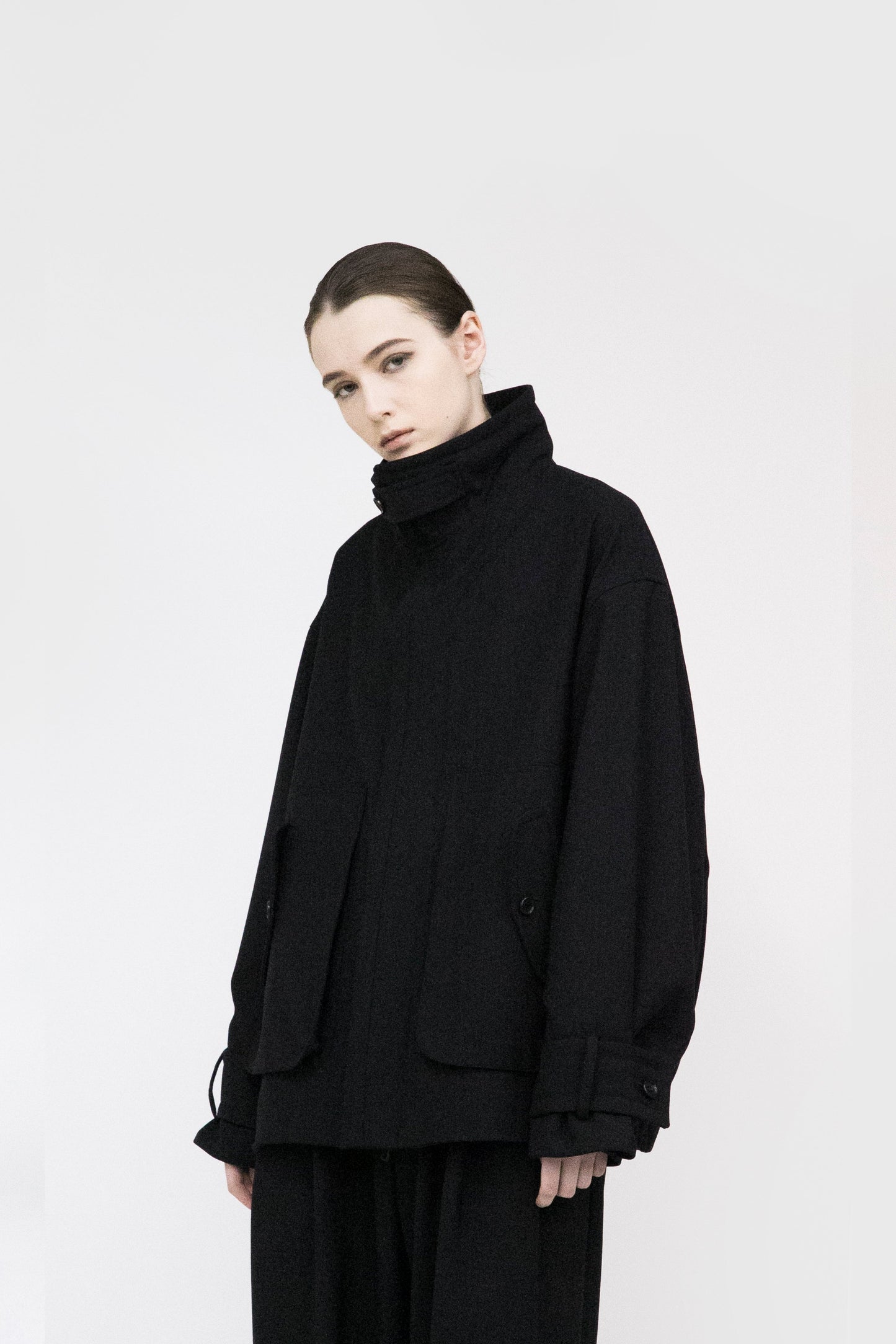 21AW, VOBZ-G41, VOAAOV VINTAGE WOOL WIDE BLOUSON, BLACK, VOAAOV, VOAAOV通販, ヴォアーブ, Tokyo, Made in Japan, TOYASIDO.