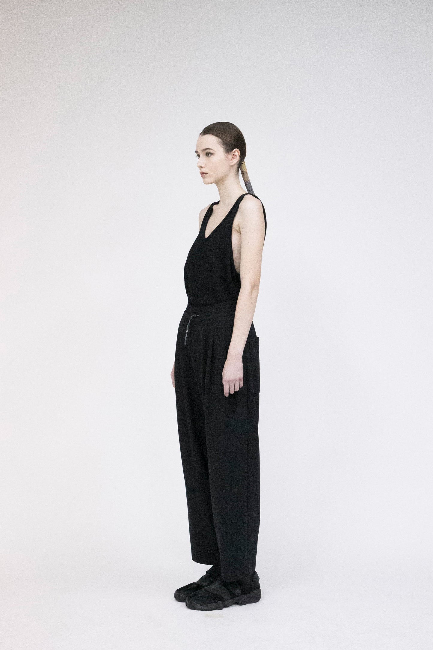 21AW, VOPT-G43, VOAAOV VINTAGE WOOL EASY PANTS, BLACK, VOAAOV通販, ヴォアーブ, Tokyo, Made in Japan, TOYASIDO.