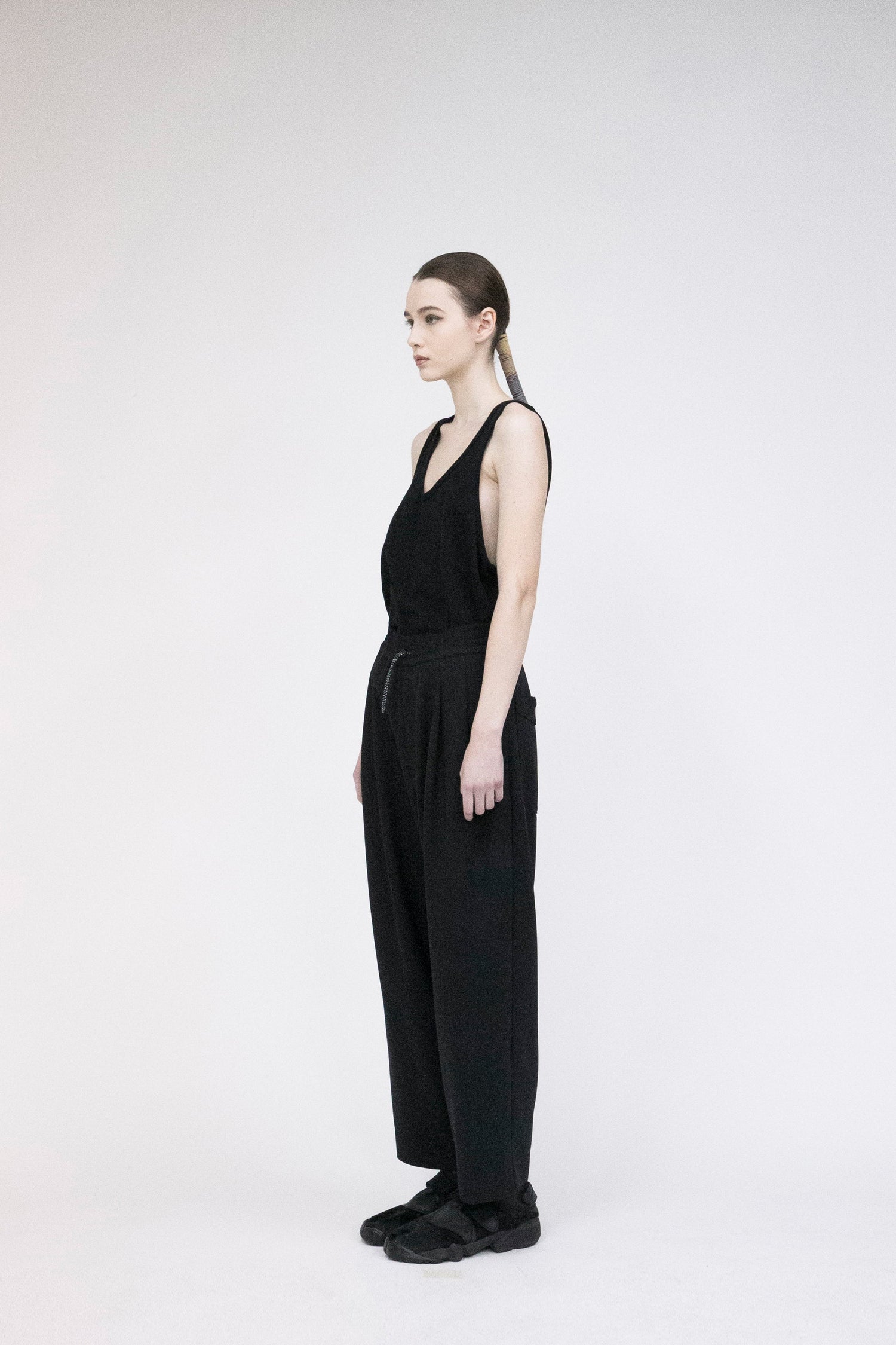21AW, VOPT-G43, VOAAOV VINTAGE WOOL EASY PANTS, BLACK, VOAAOV通販, ヴォアーブ, Tokyo, Made in Japan, TOYASIDO.