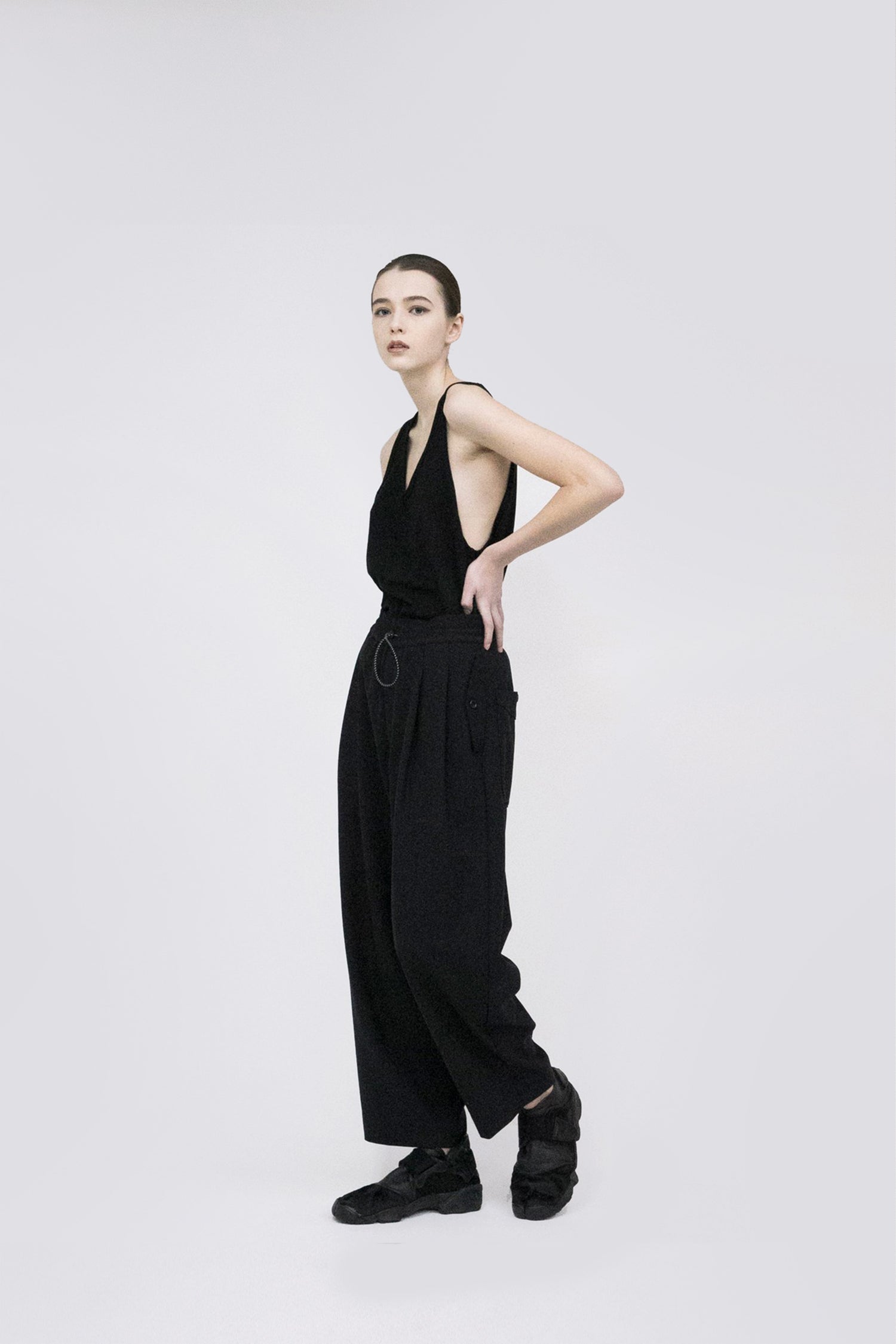 21AW, VOPT-G43, VOAAOV VINTAGE WOOL EASY PANTS, BLACK, VOAAOV通販, ヴォアーブ, Tokyo, Made in Japan, TOYASIDO.