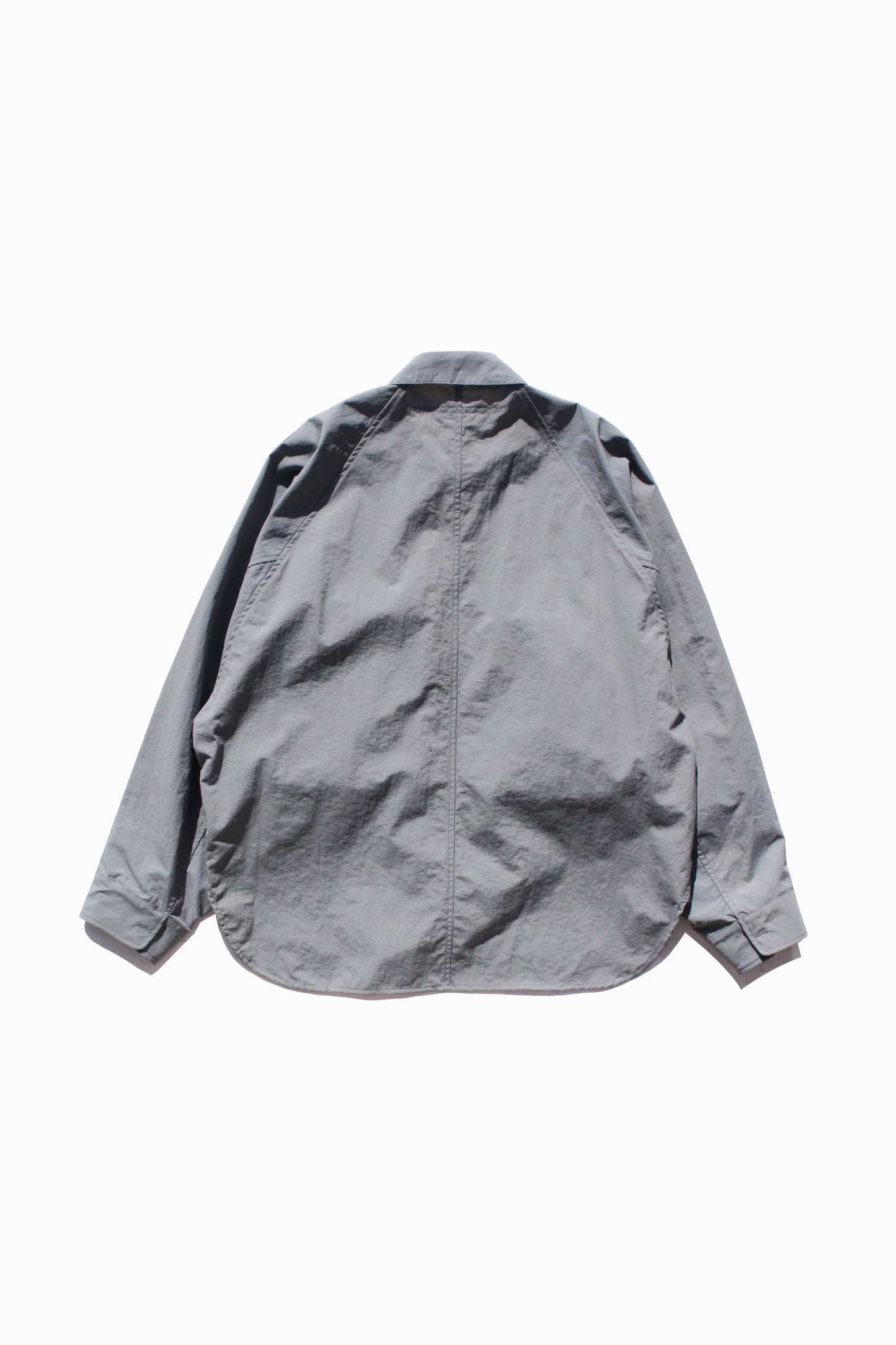 MY BEAUTIFUL LANDLET NYLON DYED TAFFETA BIG POCKET SHIRT - GRAY