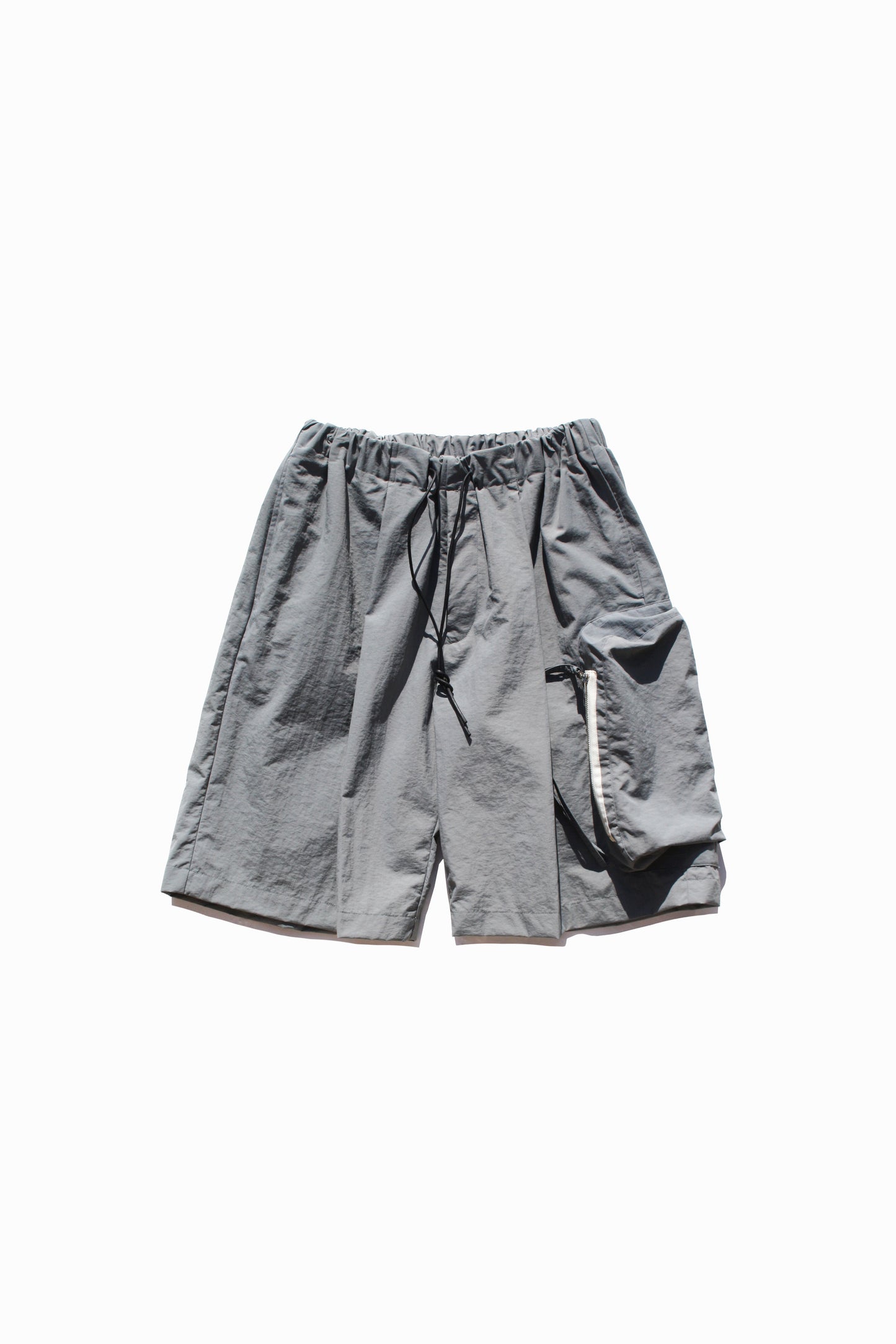 MY BEAUTIFUL LANDLET NYLON DYED TAFFETA SHORTS - GRAY