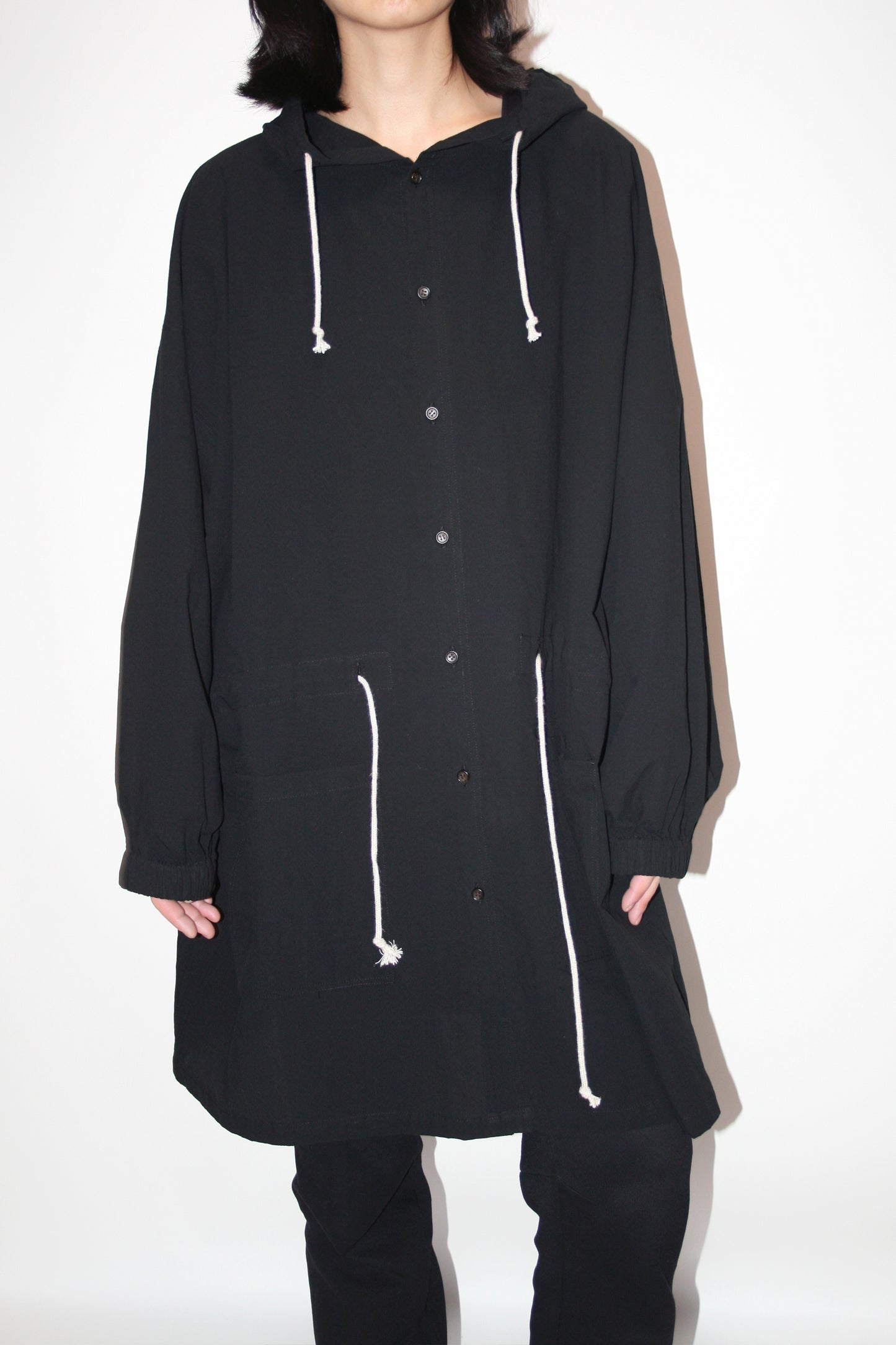 BASISBROEK JALLET SHIRT HOODIE - BLACK