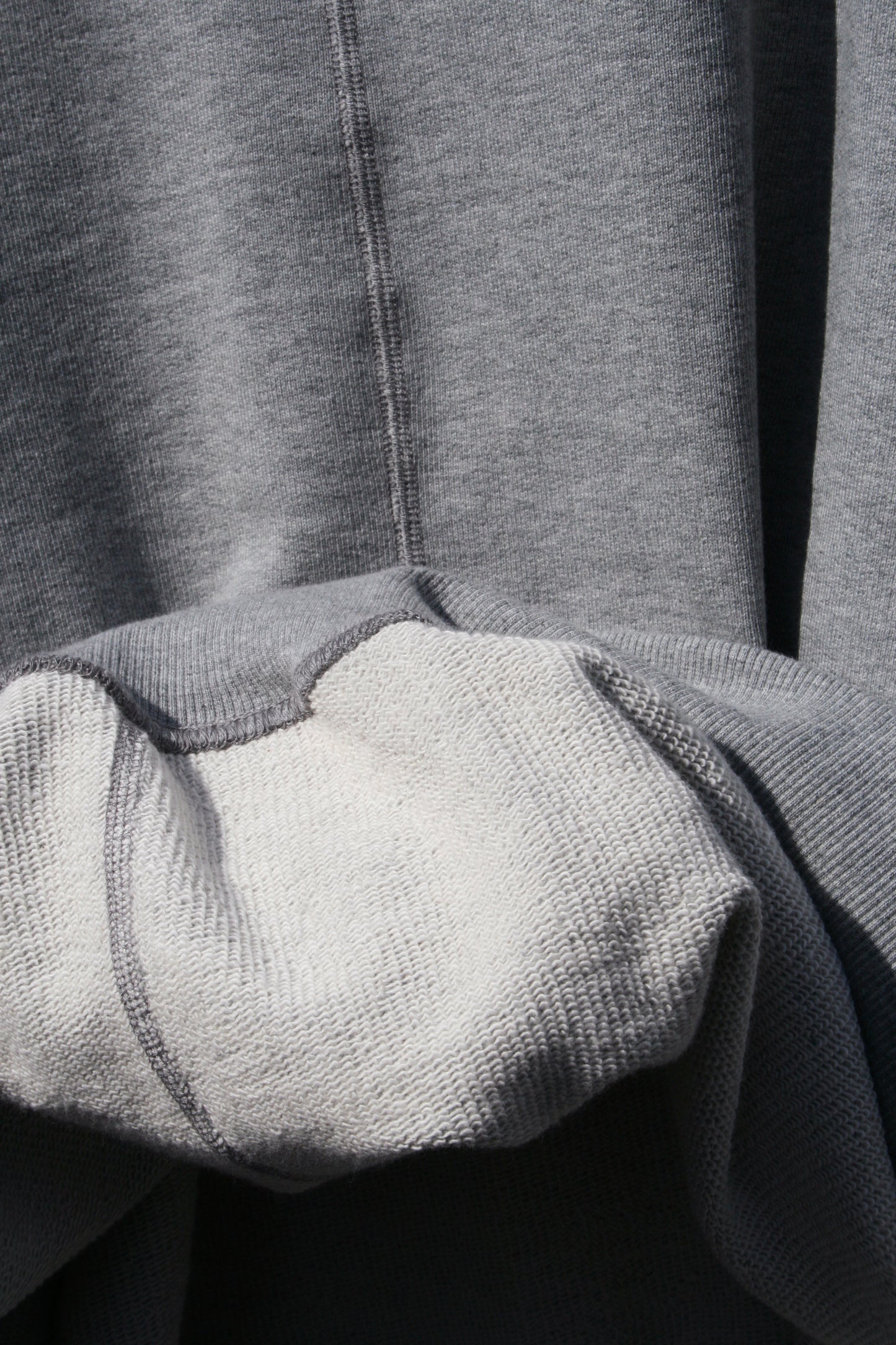 VOAAOV PILE KNITTING SWEAT SHIRT - GREY