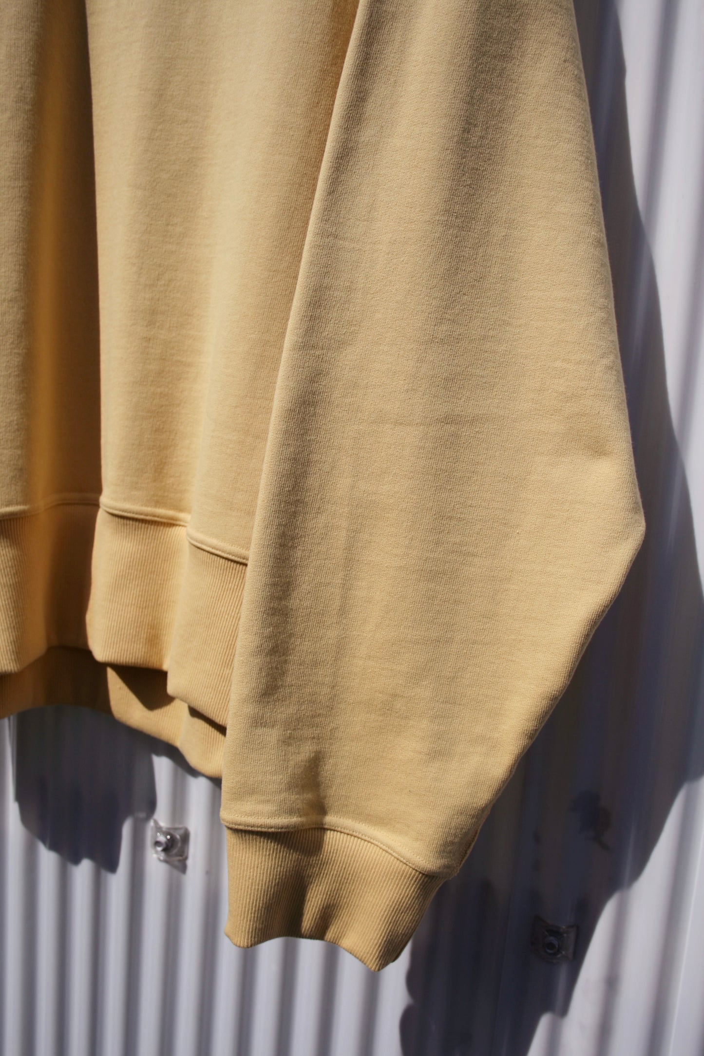 VOAAOV PILE KNITTING SWEAT SHIRT - YELLOW