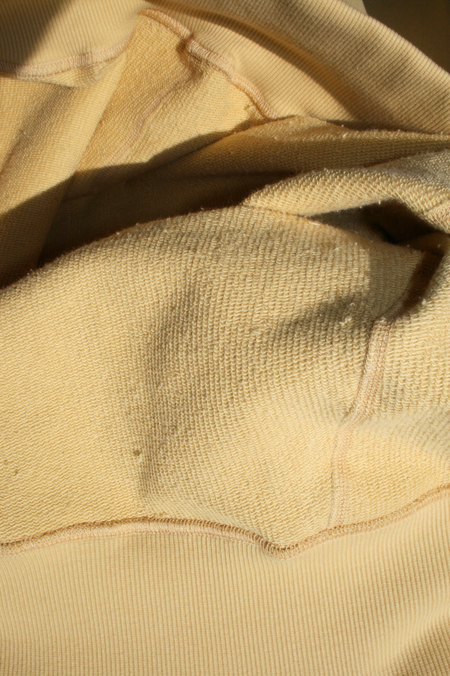 VOAAOV PILE KNITTING SWEAT SHIRT - YELLOW