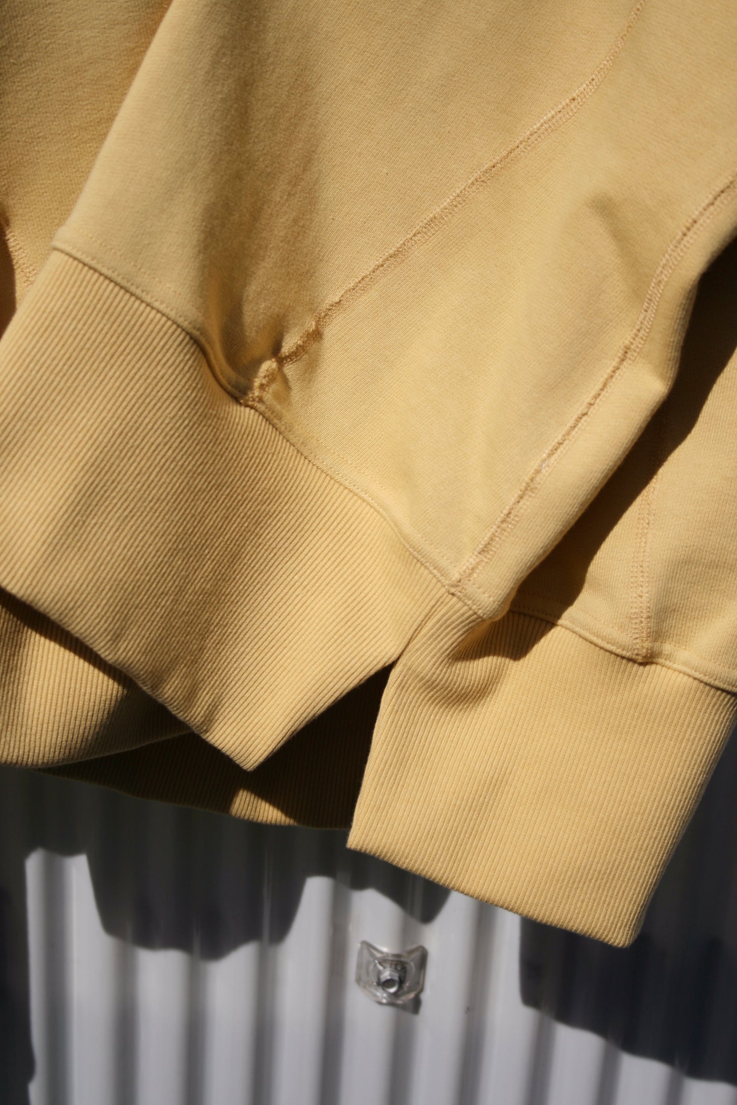 VOAAOV PILE KNITTING SWEAT SHIRT - YELLOW