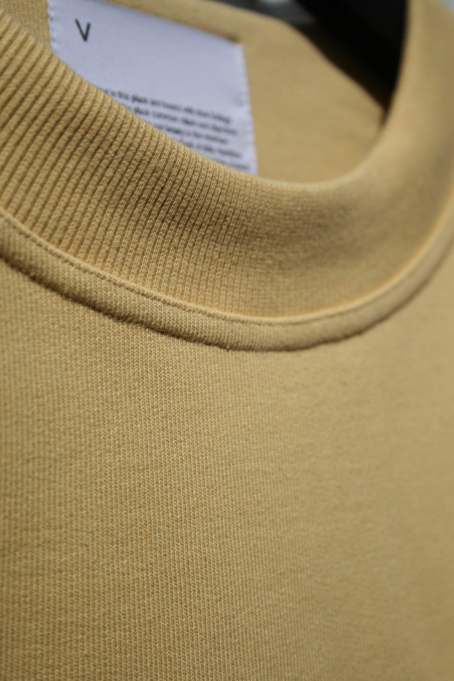 VOAAOV PILE KNITTING SWEAT SHIRT - YELLOW