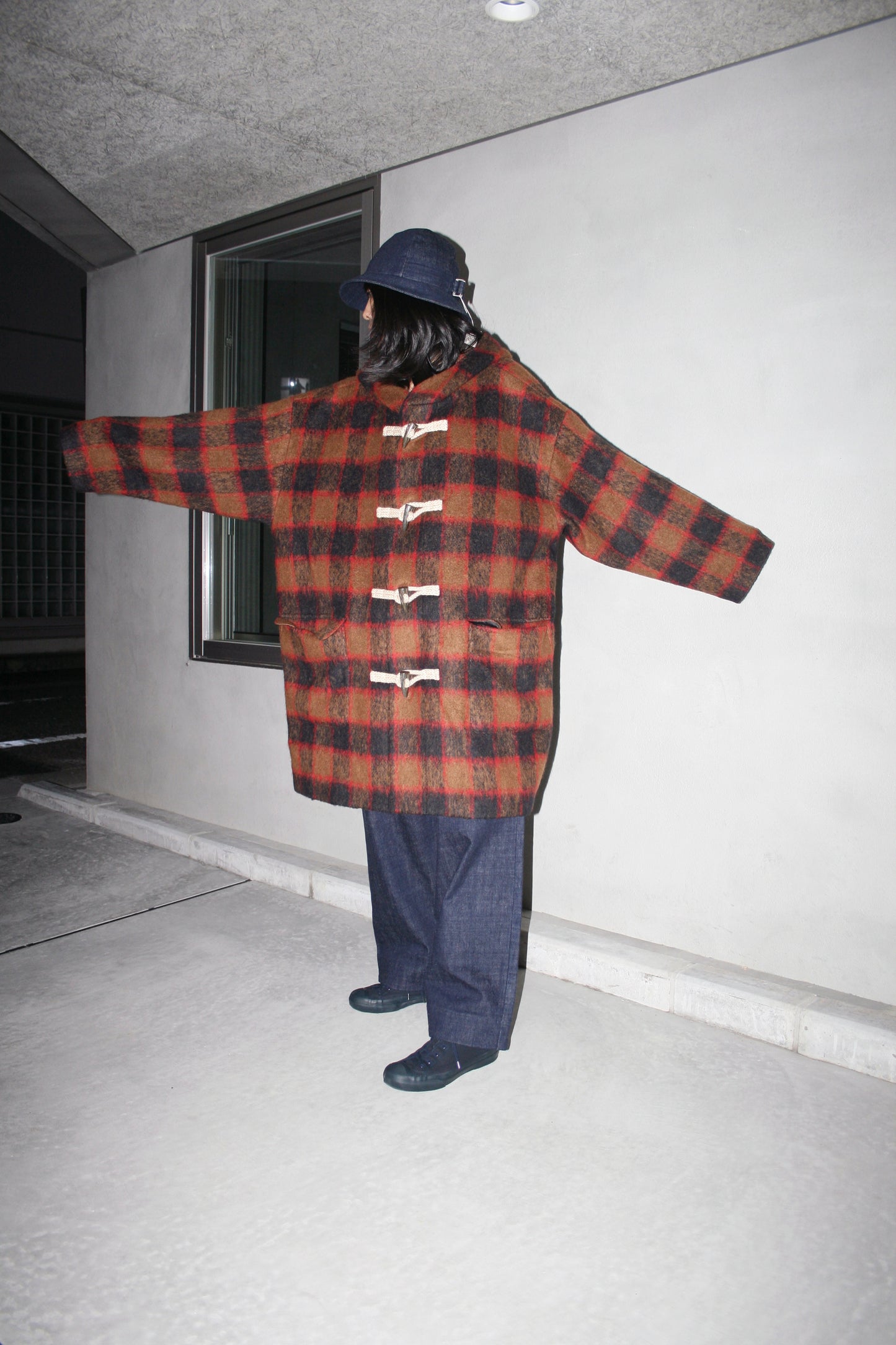 BASISBROEK ATHUS COAT - CAMEL CHECK
