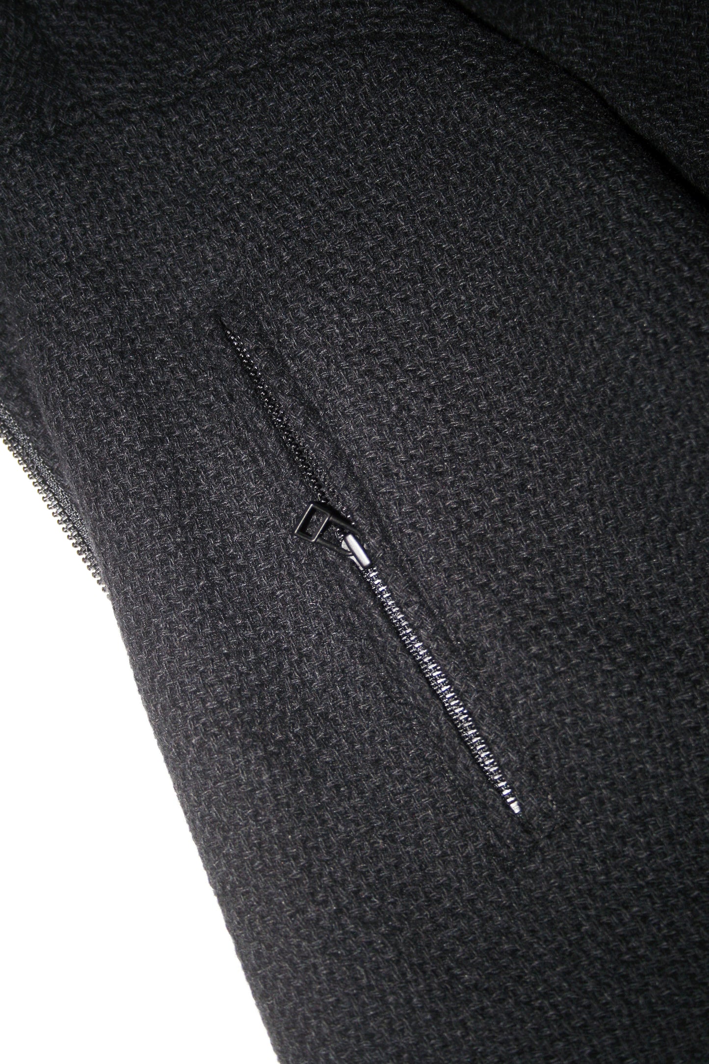 VOAAOV BISHU RECYCLE RIDGE WOOL JACKET - BLACK