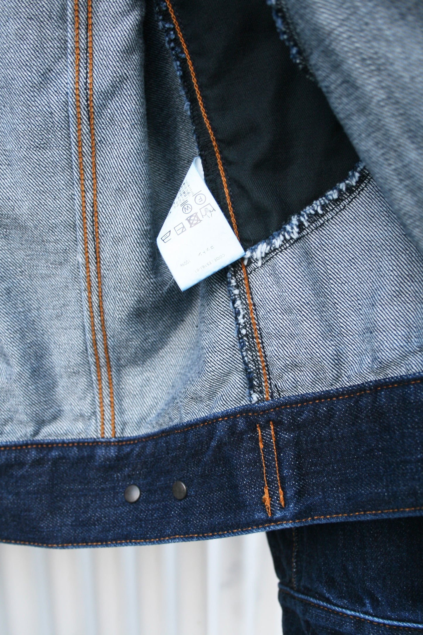 ESSAY FOLD COLLAR DENIM JACKET - INDIGO
