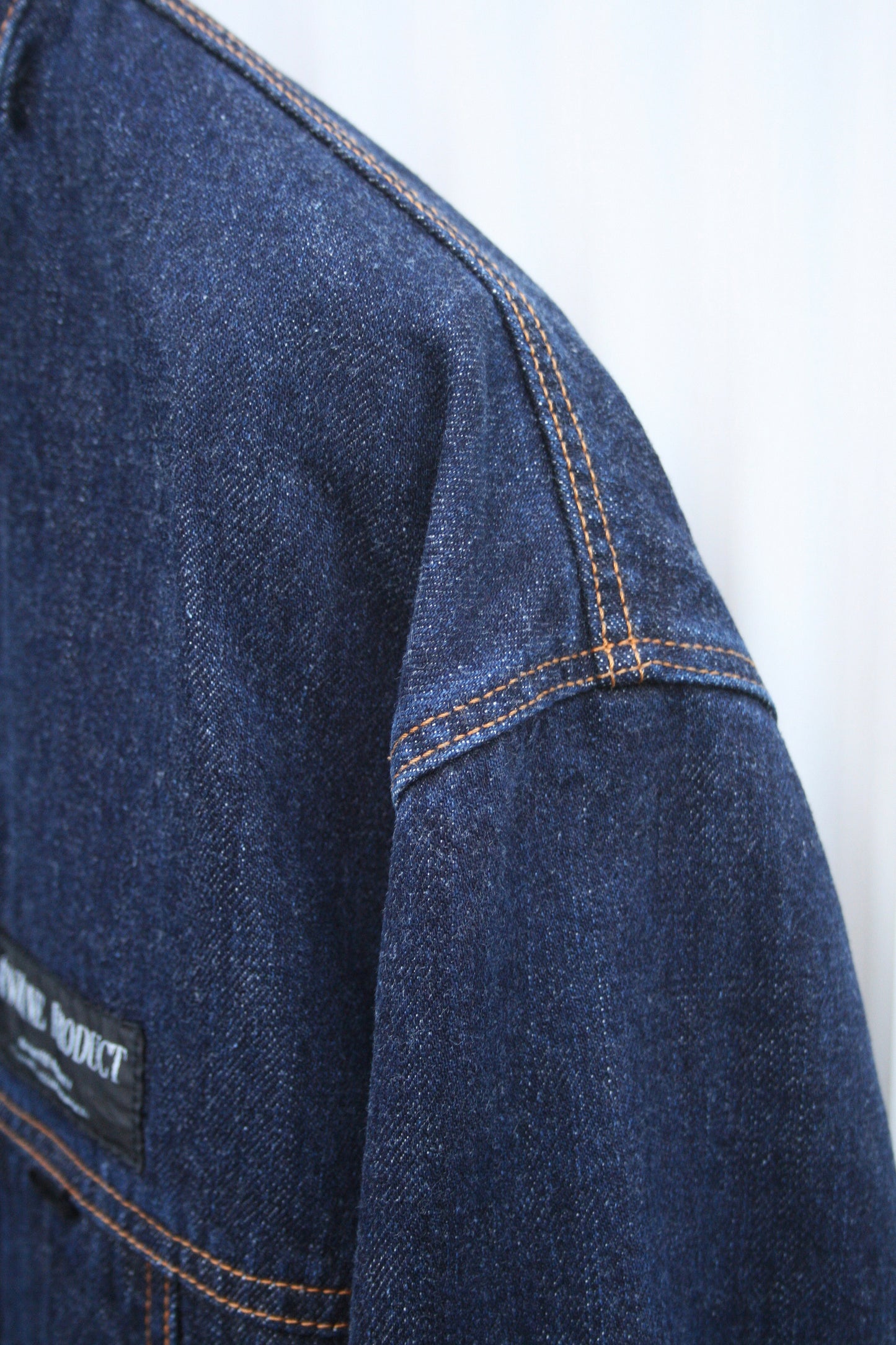 ESSAY FOLD COLLAR DENIM JACKET - INDIGO