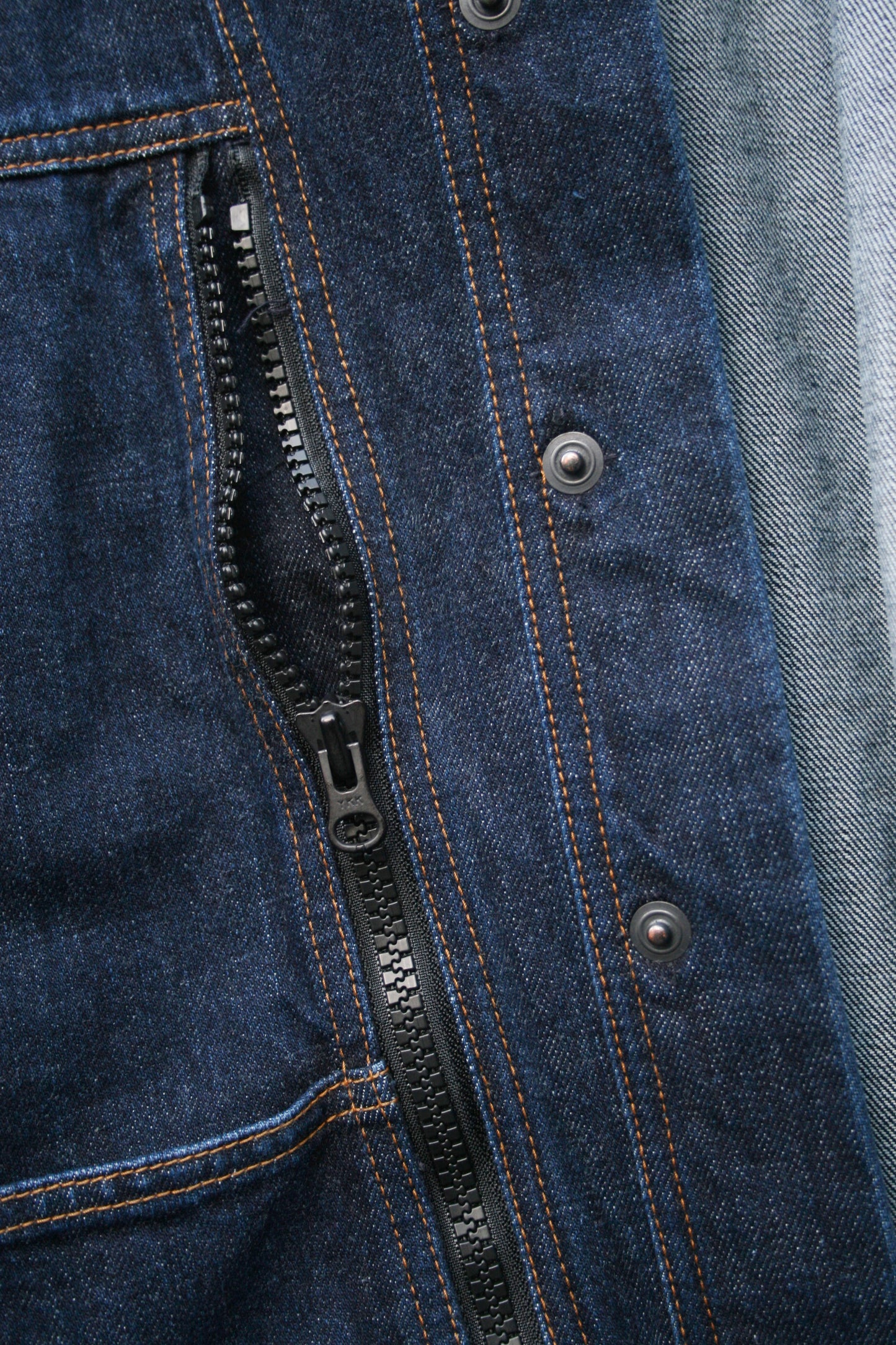ESSAY FOLD COLLAR DENIM JACKET - INDIGO