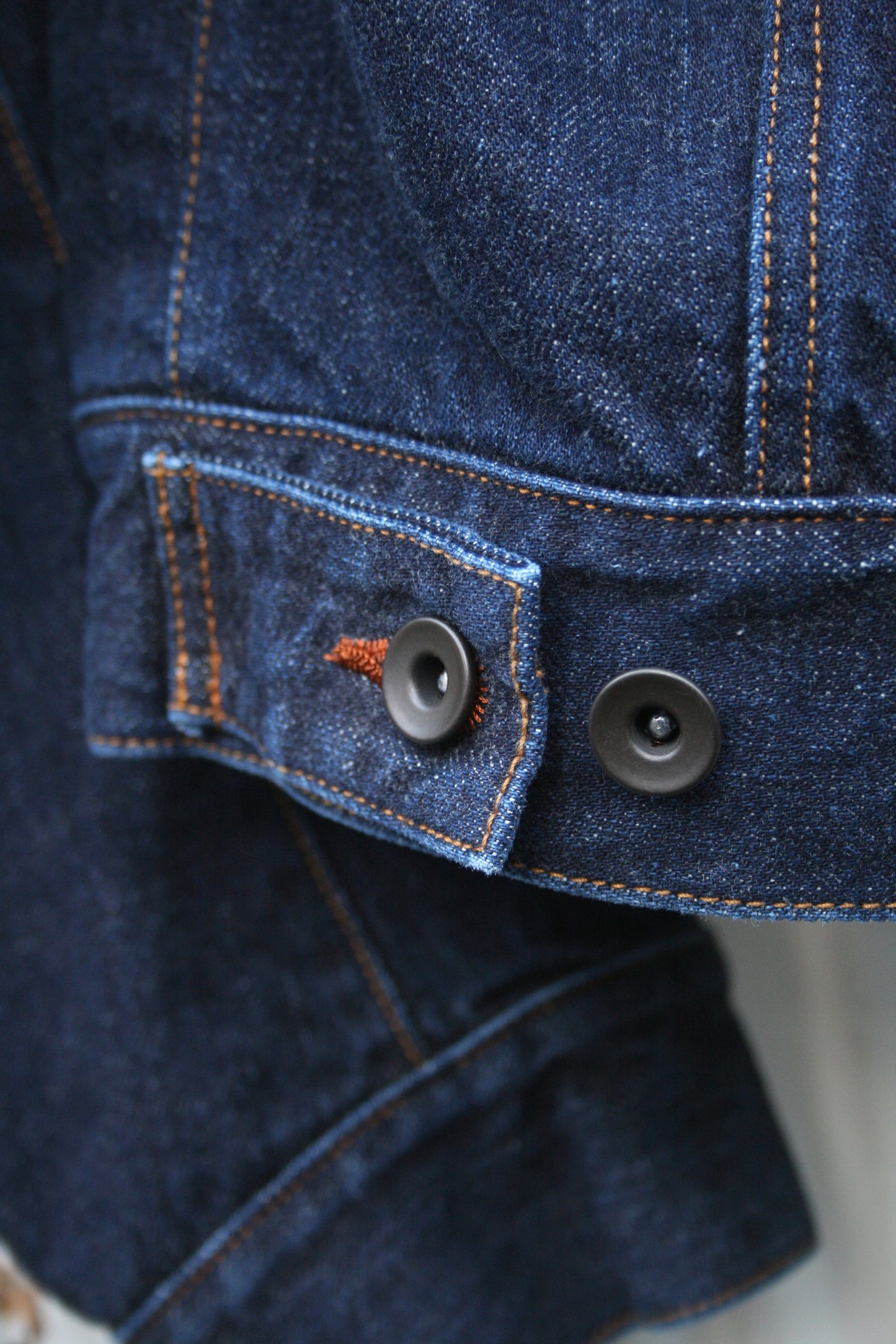 ESSAY FOLD COLLAR DENIM JACKET - INDIGO