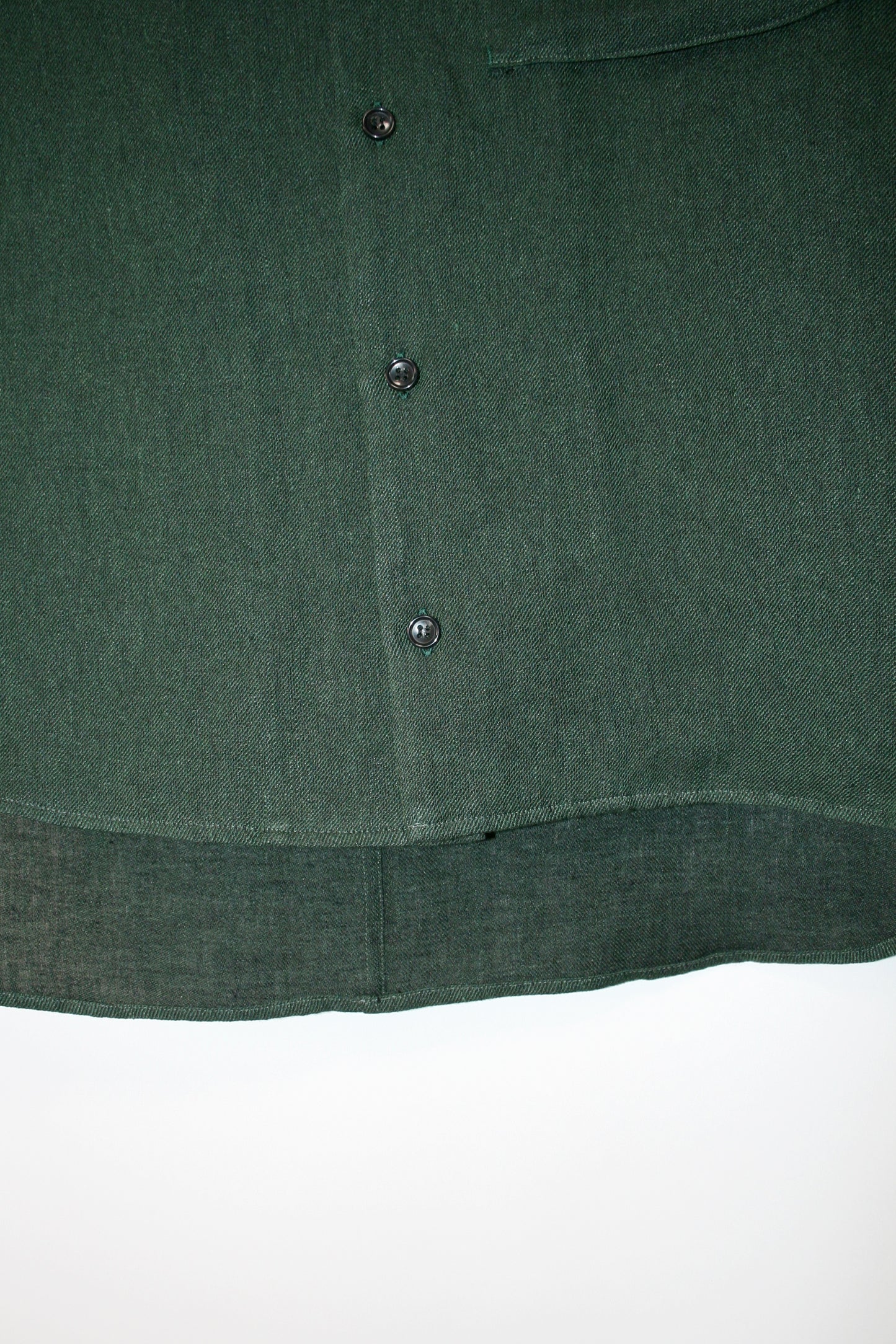 MY BEAUTIFUL LANDLET BISHU JAPAN LINEN SHIRT - GREEN