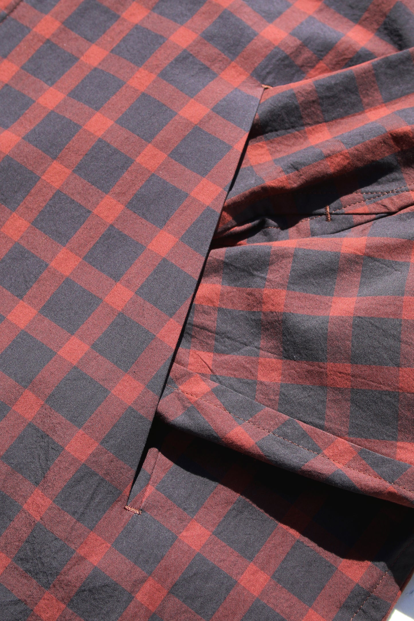 MY BEAUTIFUL LANDLET CHECK TYPEWRITER SHIRT COAT