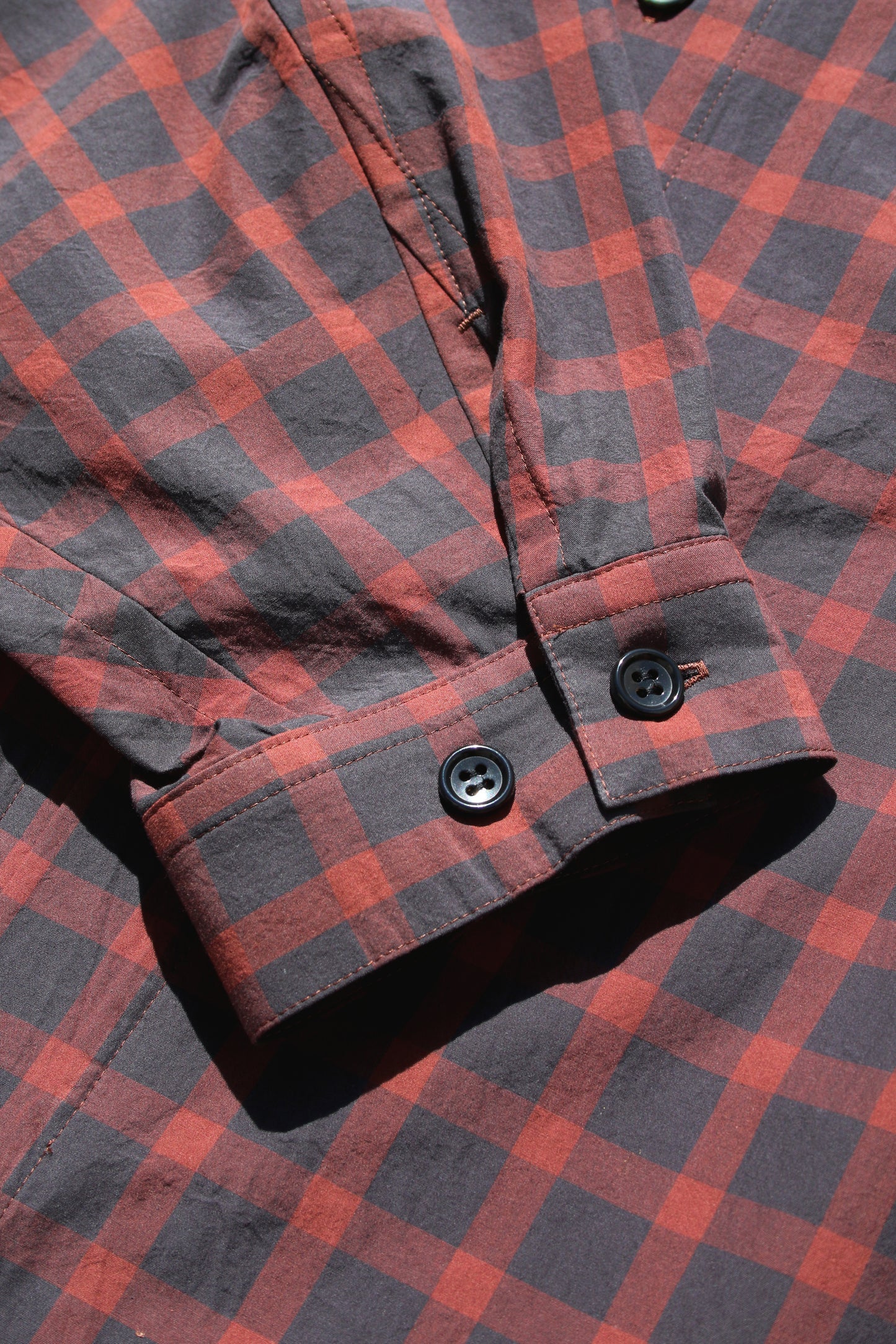 MY BEAUTIFUL LANDLET CHECK TYPEWRITER SHIRT COAT
