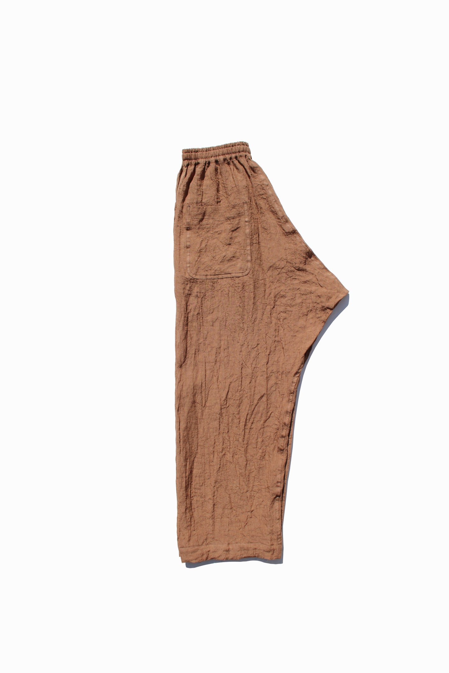 O PROJECT FLAX LAWN JOGGING TROUSERS - KAKISHIBU DYED