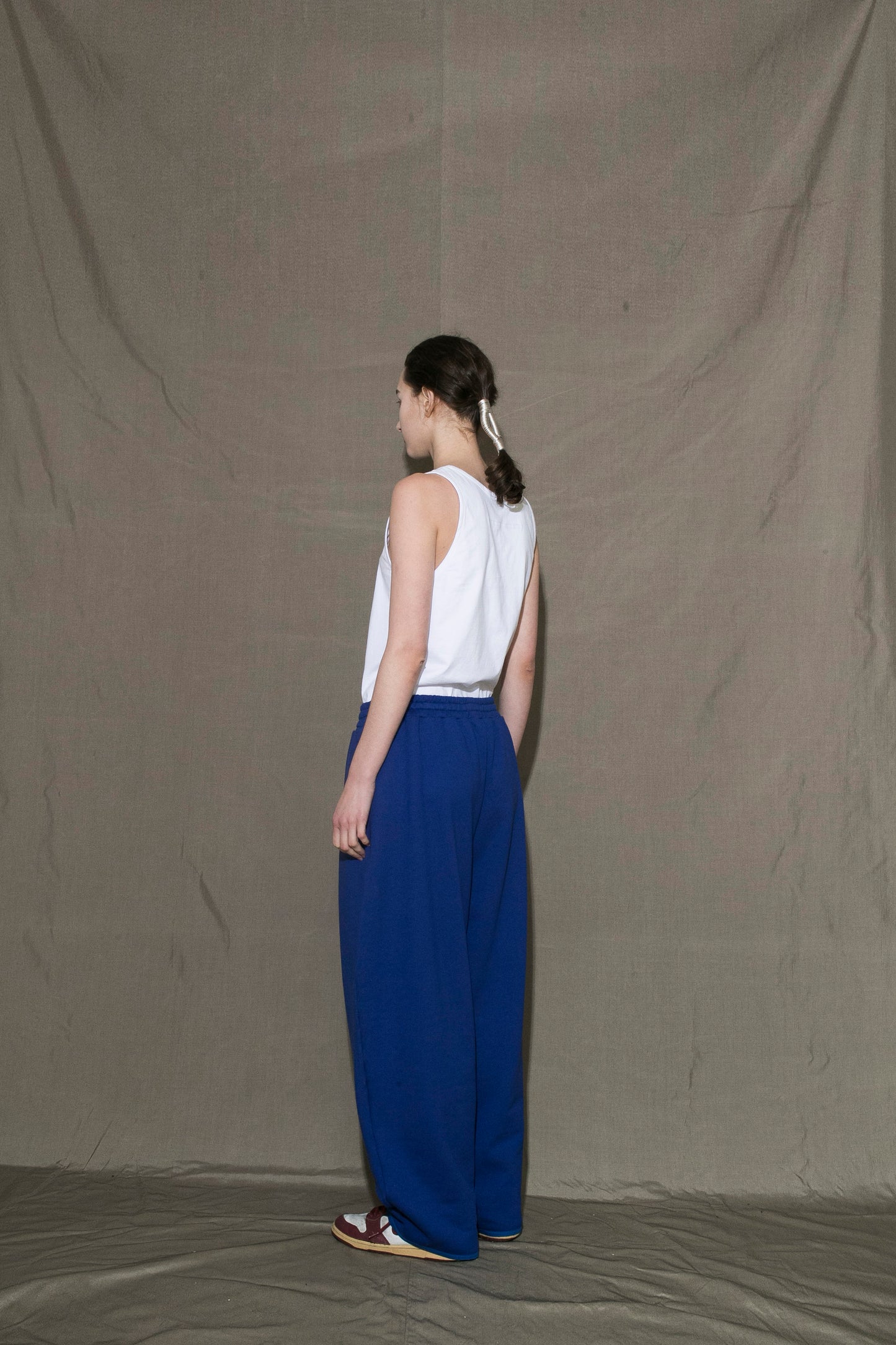 MY BEAUTIFUL LANDLET 30/7 FLEECY FABRIC BIG SWEAT PANTS - BLUE