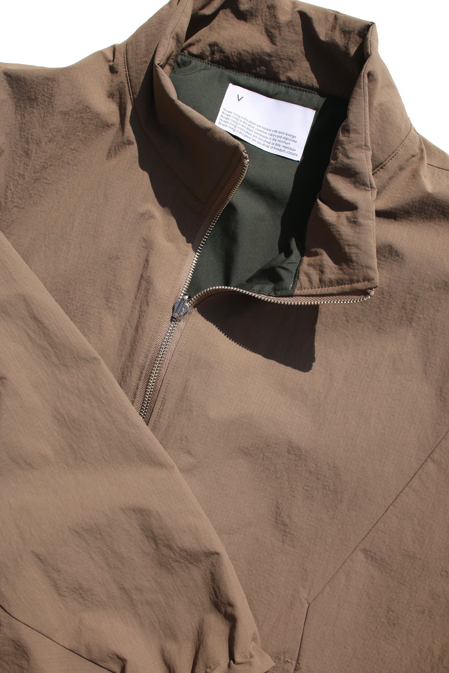 VOAAOV NYLON RIPSTOP TAFFETA REVERSIBLE ZIP BLOUSON