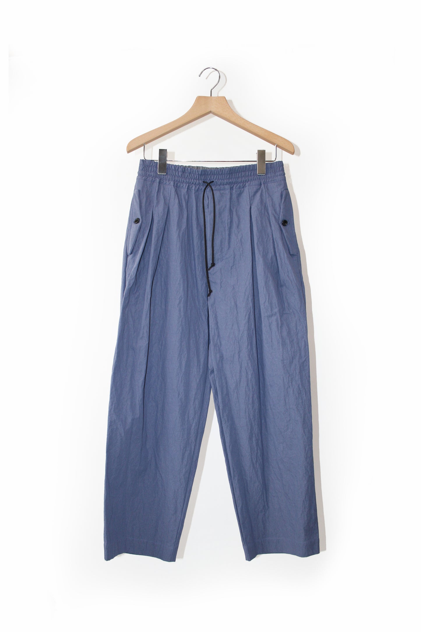 VOAAOV COTTON x NYLON RUDEBACK HALF PANTS - PURPLE