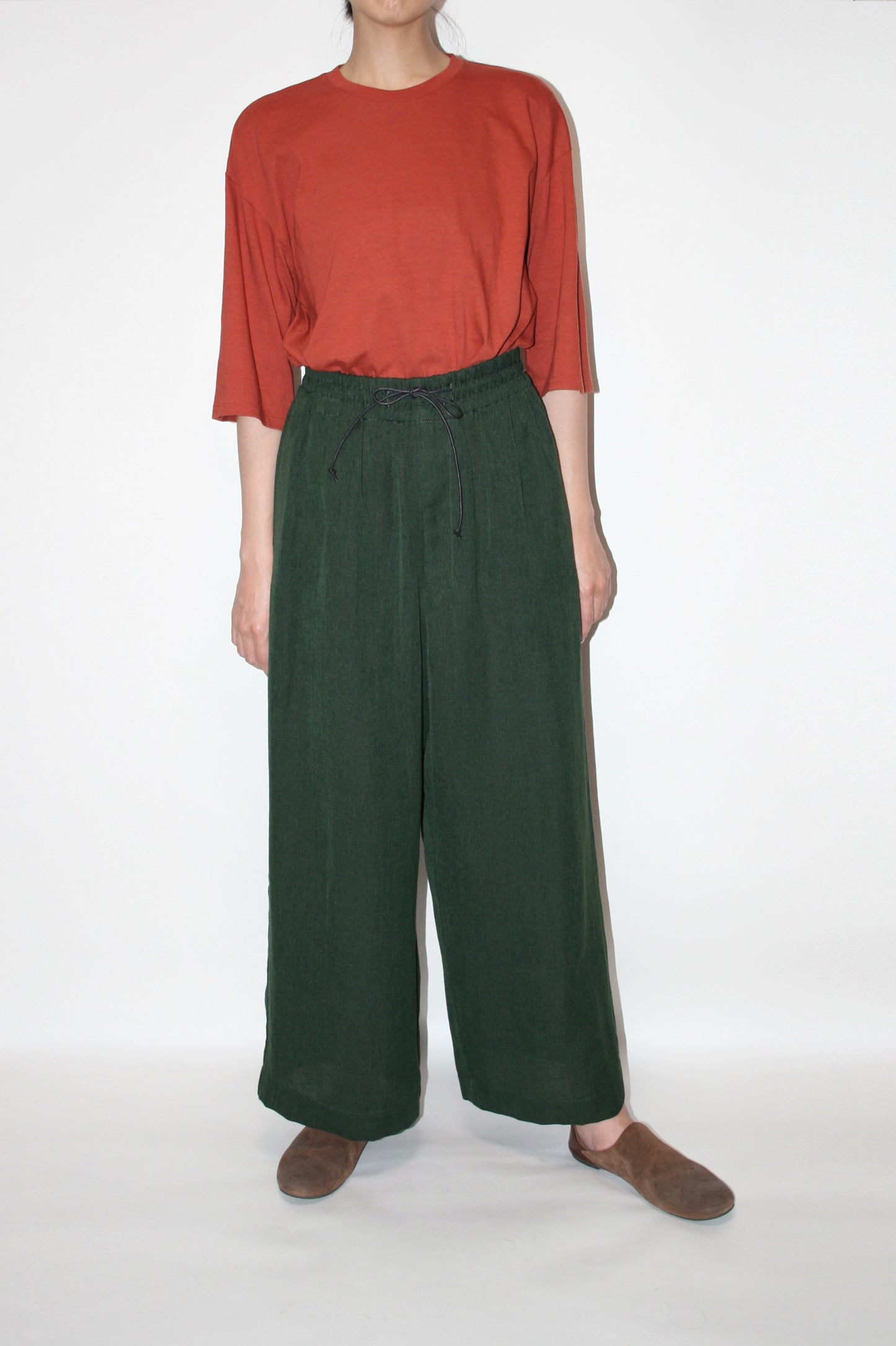 MY BEAUTIFUL LANDLET BISHU JAPAN LINEN PANTS - GREEN