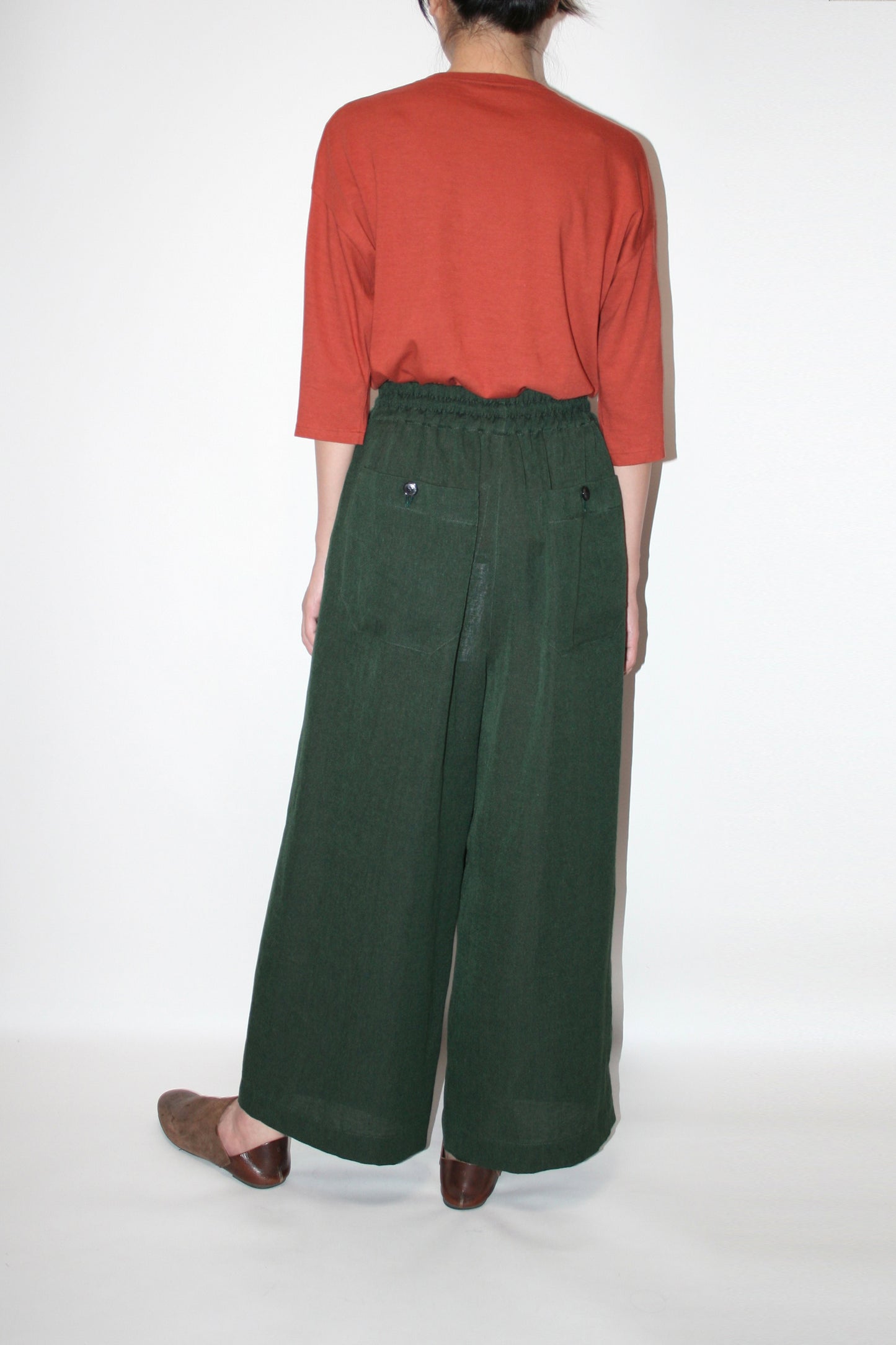 MY BEAUTIFUL LANDLET BISHU JAPAN LINEN PANTS - GREEN