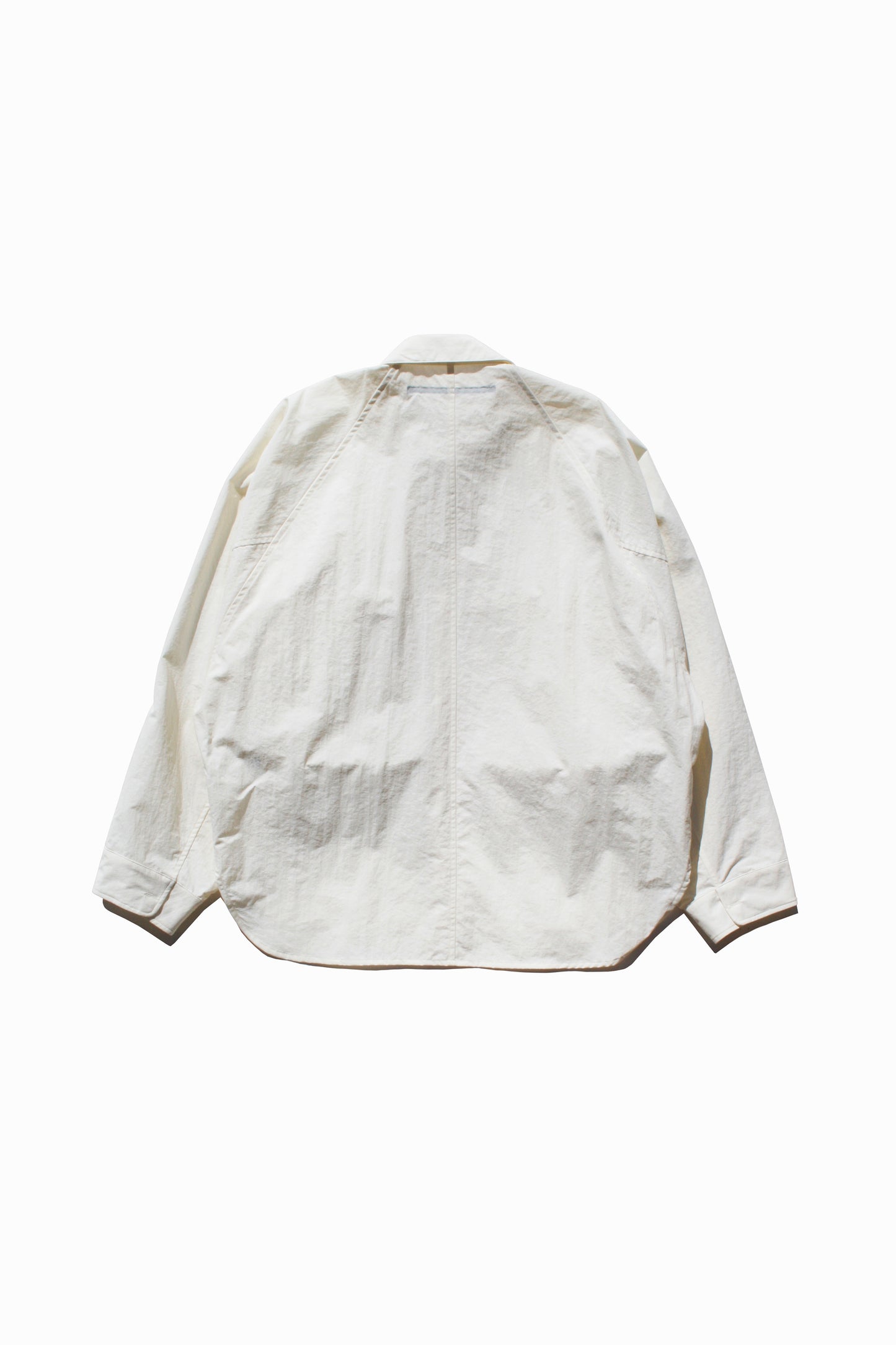 MY BEAUTIFUL LANDLET NYLON DYED TAFFETA BIG POCKET SHIRT - OFF WHITE