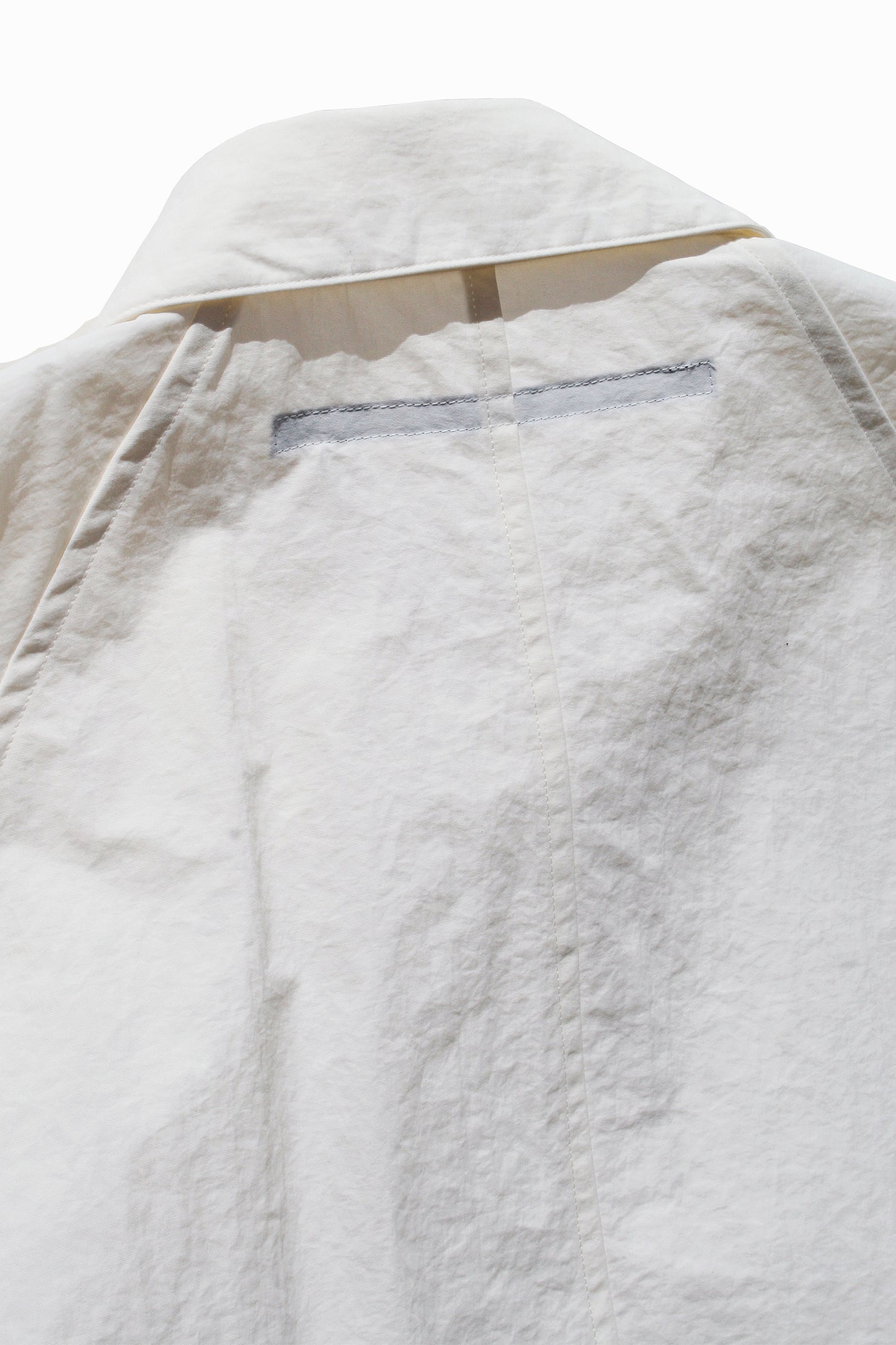 MY BEAUTIFUL LANDLET NYLON DYED TAFFETA BIG POCKET SHIRT - OFF WHITE