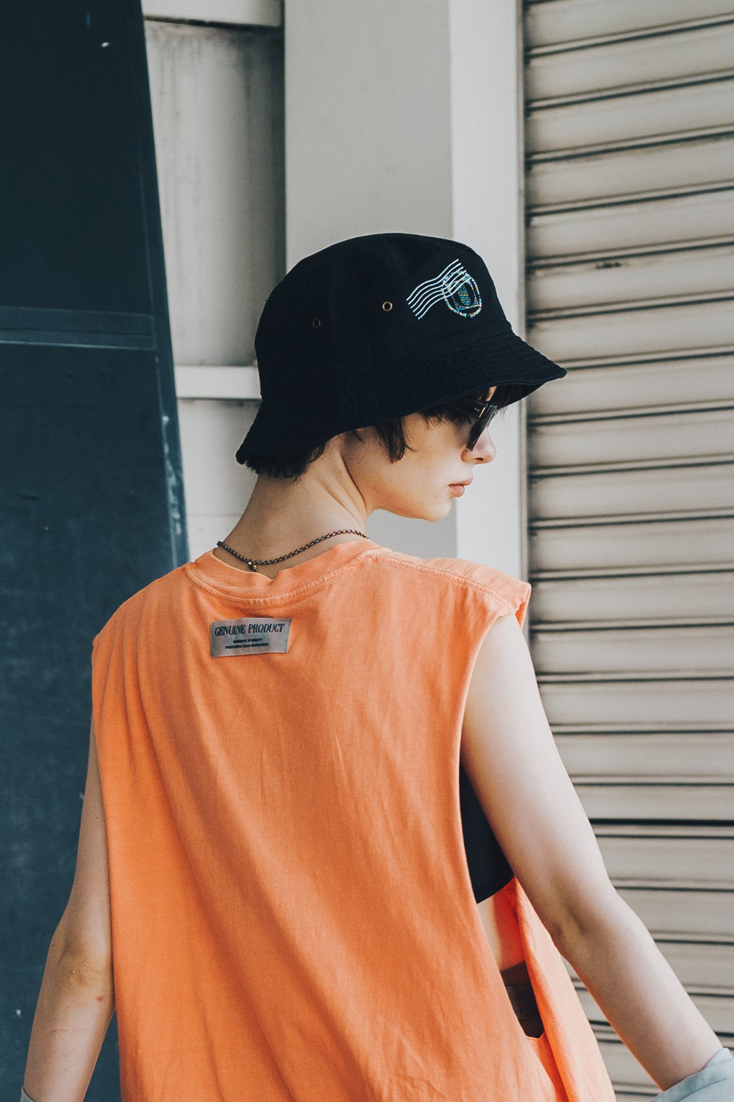 ESSAY POSTMARK BUCKET HAT - BLACK