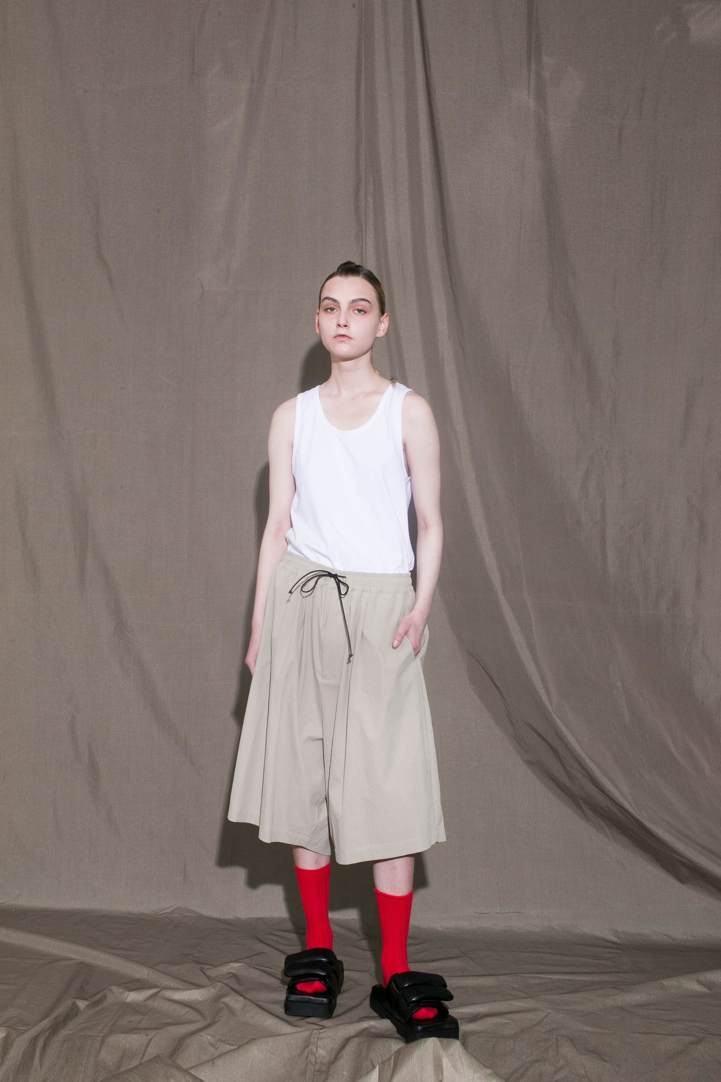 MY BEAUTIFUL LANDLET COTTON NYLON BIO PEACH SHORTS - BEIGE