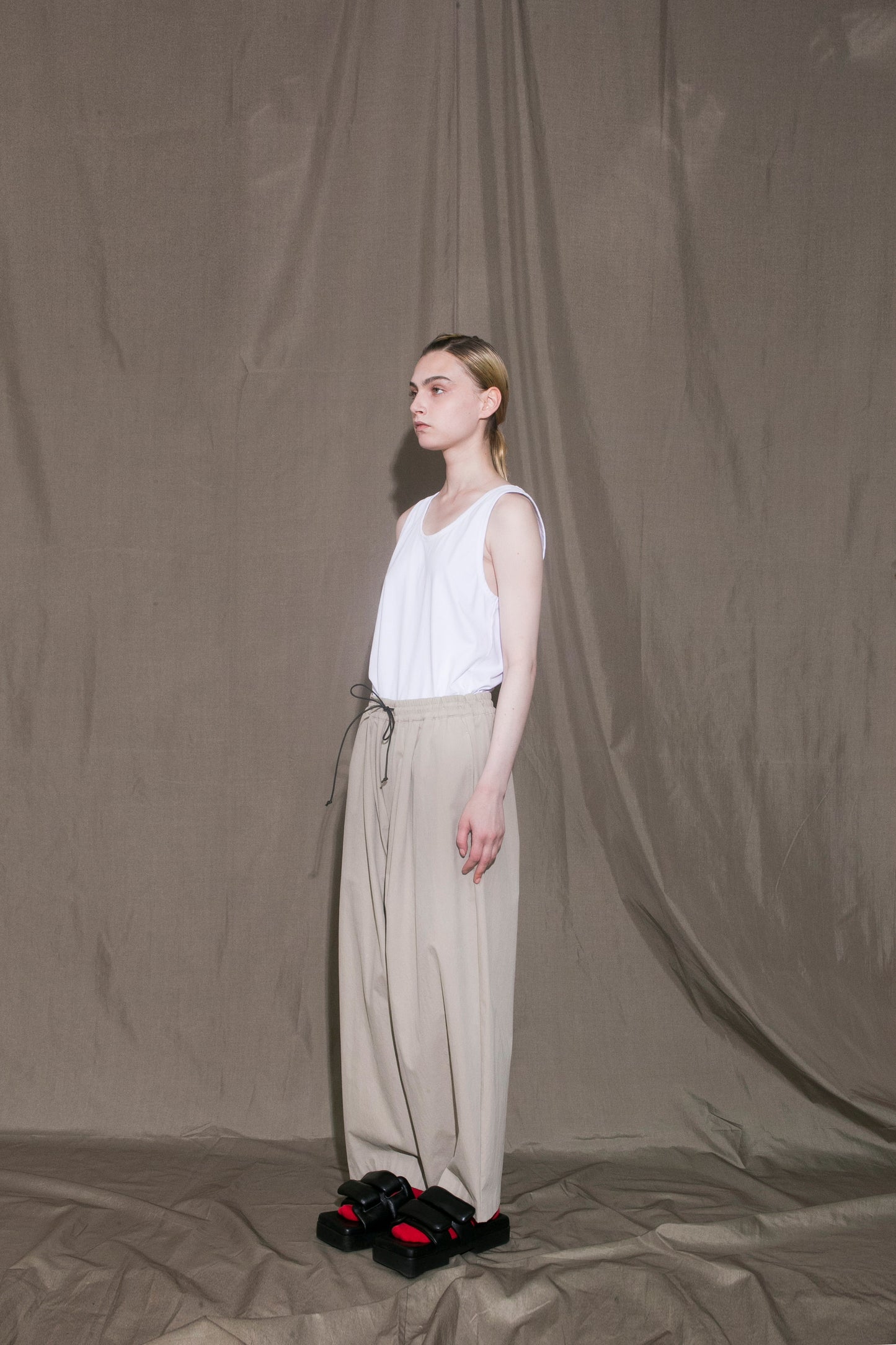 MY BEAUTIFUL LANDLET COTTON NYLON BIO PEACH PANTS - BEIGE
