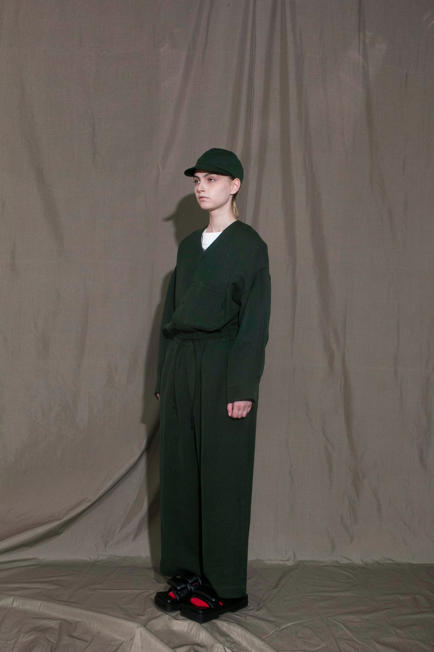 MY BEAUTIFUL LANDLET BISHU JAPAN LINEN PANTS - GREEN