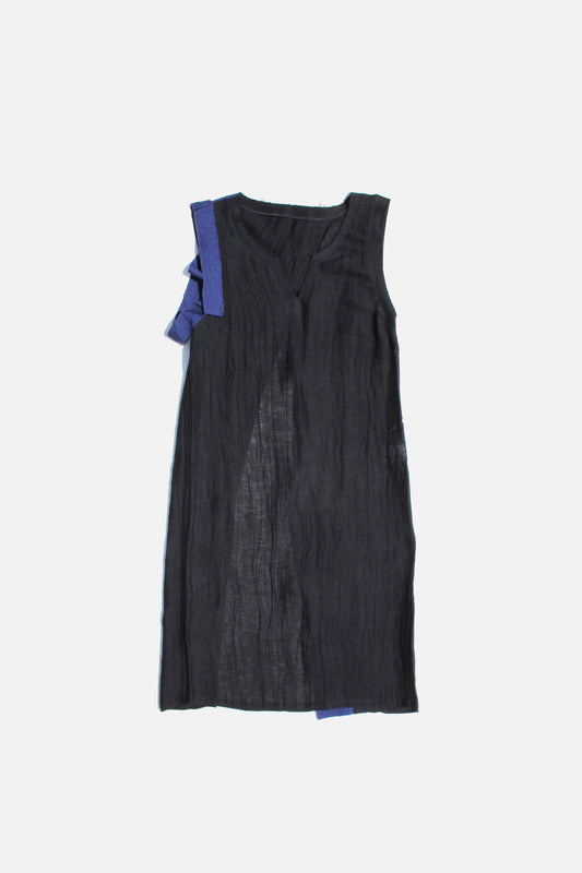 Yohji Yamamoto FEMME BI-COLOR CUTTING SLEEVELESS ONEPIECE