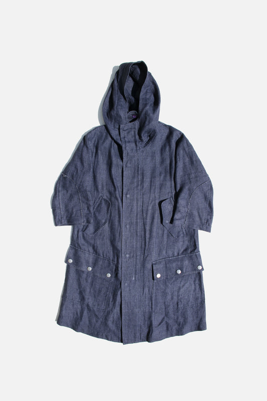 Y's SHORT SLEEVE LINEN MODS COAT NAVY