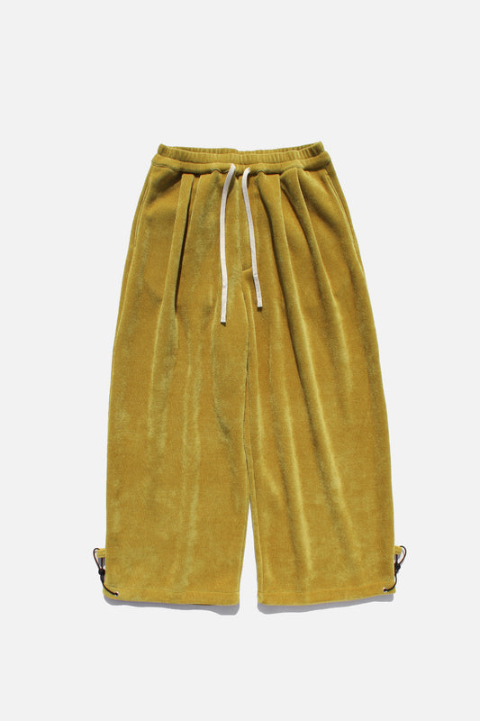 MY BEAUTIFUL LANDLET CHENILLE KNIT WIDE EASY PANTS - YELLOW