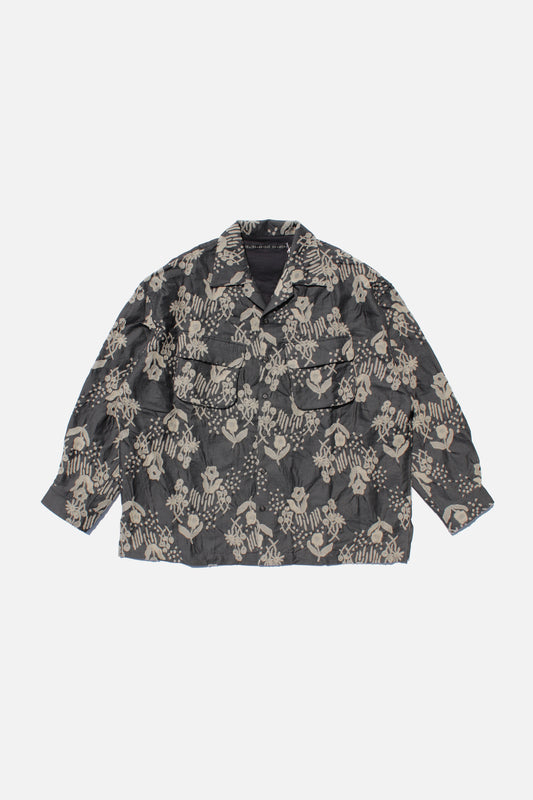 MY BEAUTIFUL LANDLET ORIGINAL FLOWER JACQUARD SHIRT - BLACK
