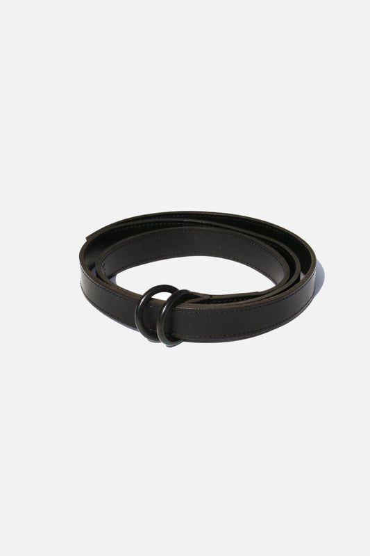 Y's LEATHER BELT BLACK