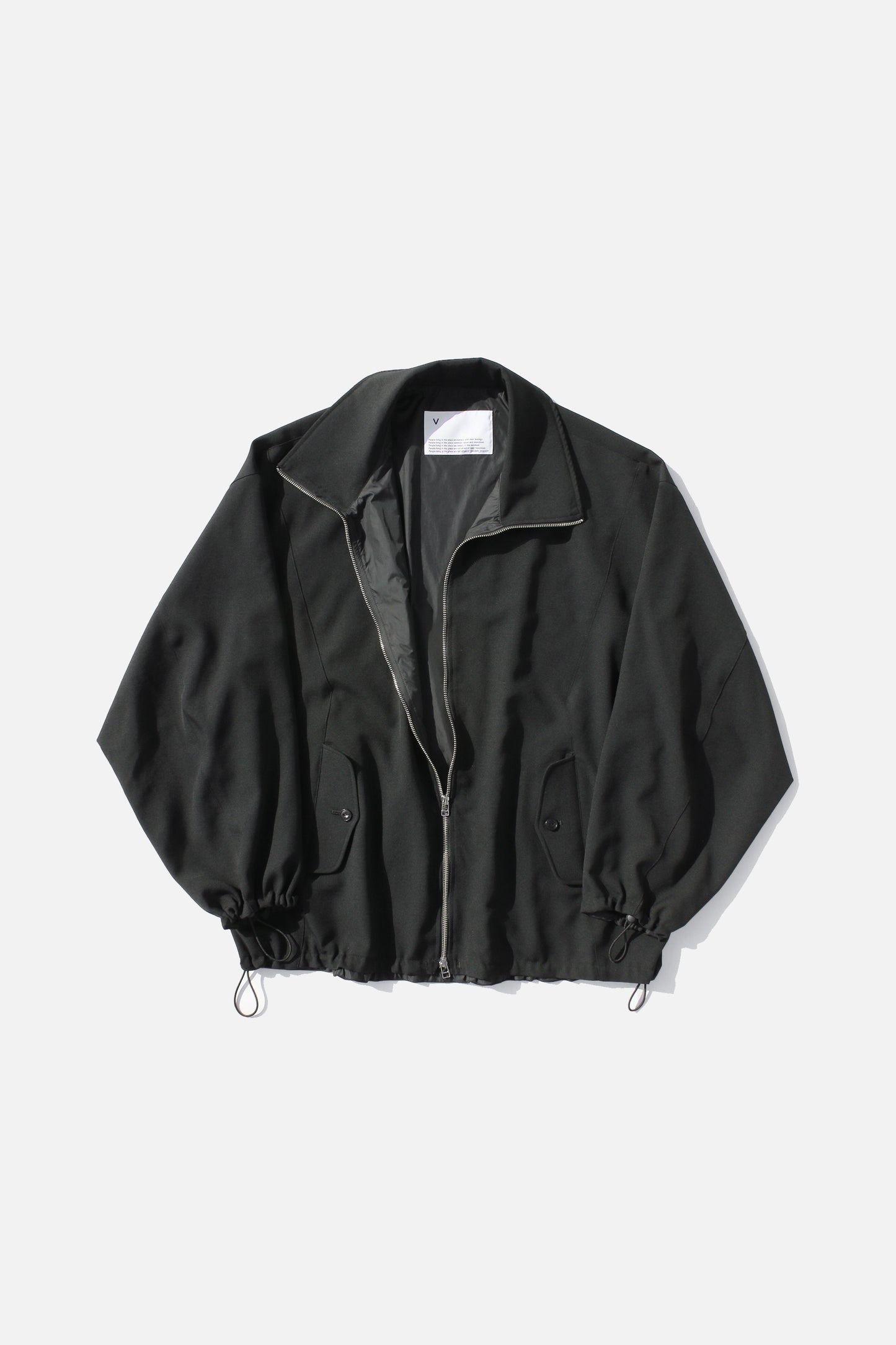 VOAAOV BISHU OLD WOOL GABARDINE ZIP BLOUSON