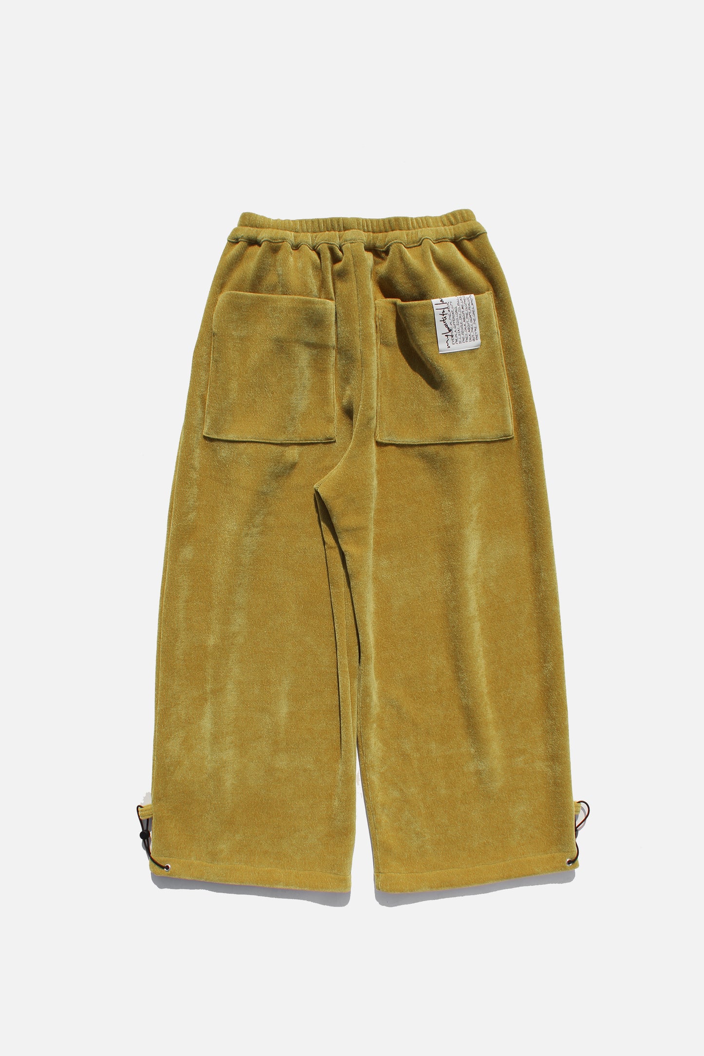 MY BEAUTIFUL LANDLET CHENILLE KNIT WIDE EASY PANTS - YELLOW