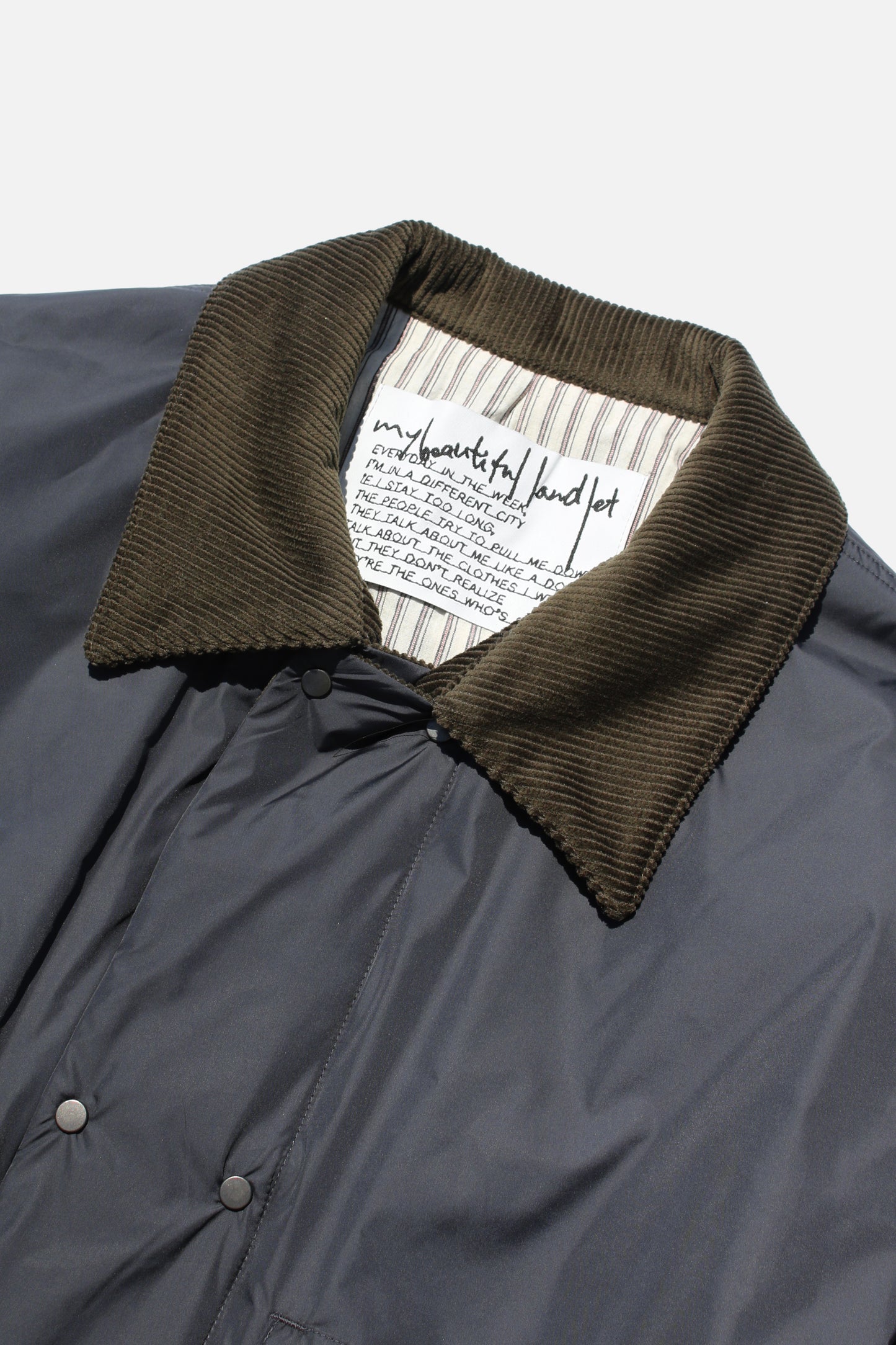 MY BEAUTIFUL LANDLET PADDED NYLON JACKET - CHARCOAL