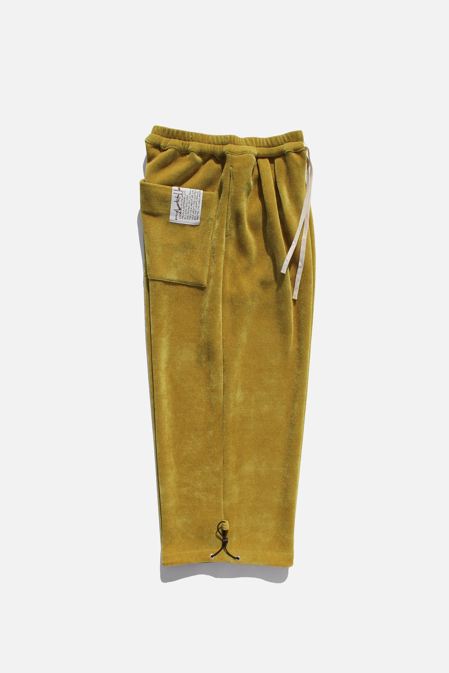 MY BEAUTIFUL LANDLET CHENILLE KNIT WIDE EASY PANTS - YELLOW