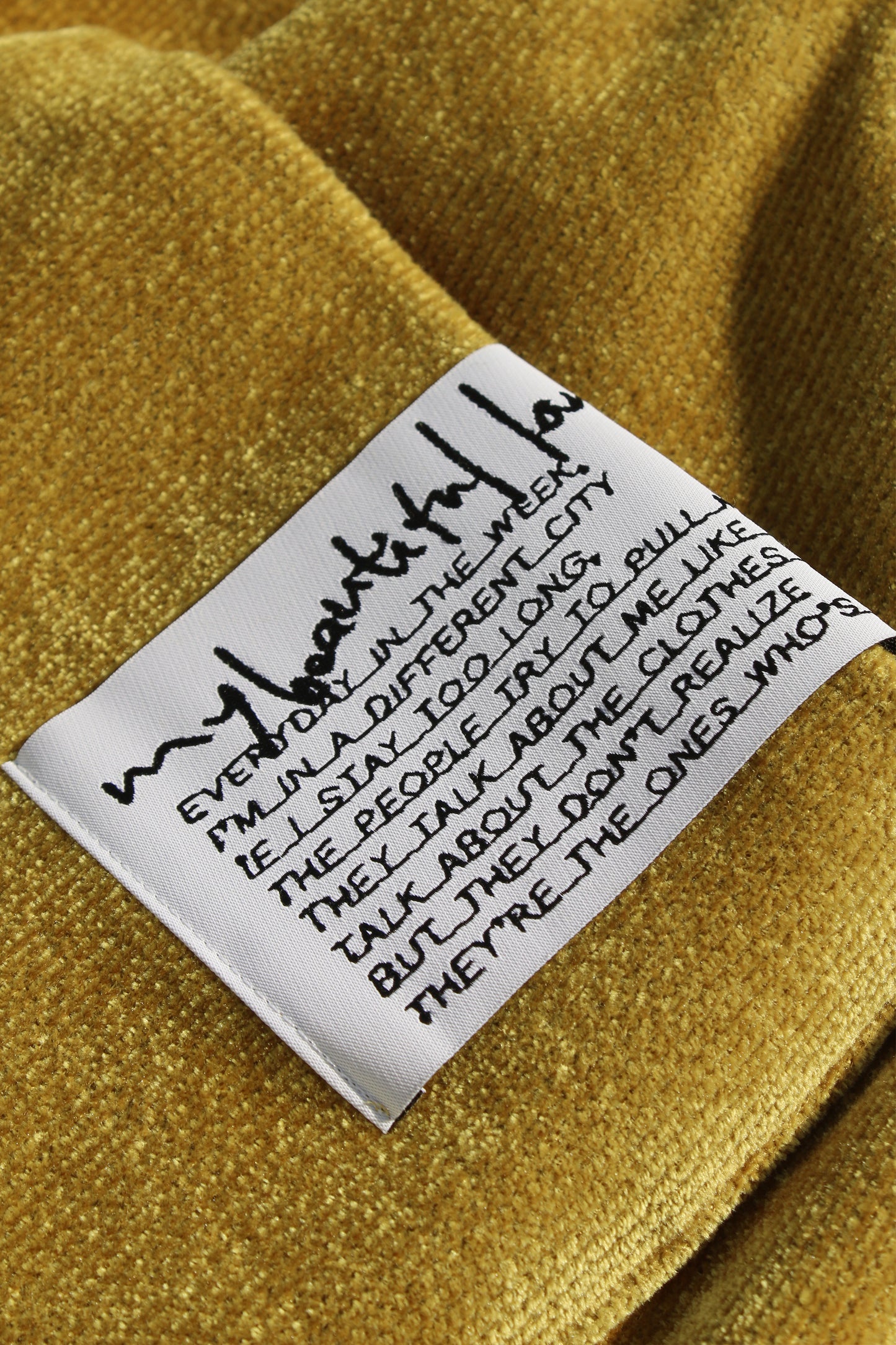 MY BEAUTIFUL LANDLET CHENILLE KNIT WIDE EASY PANTS - YELLOW