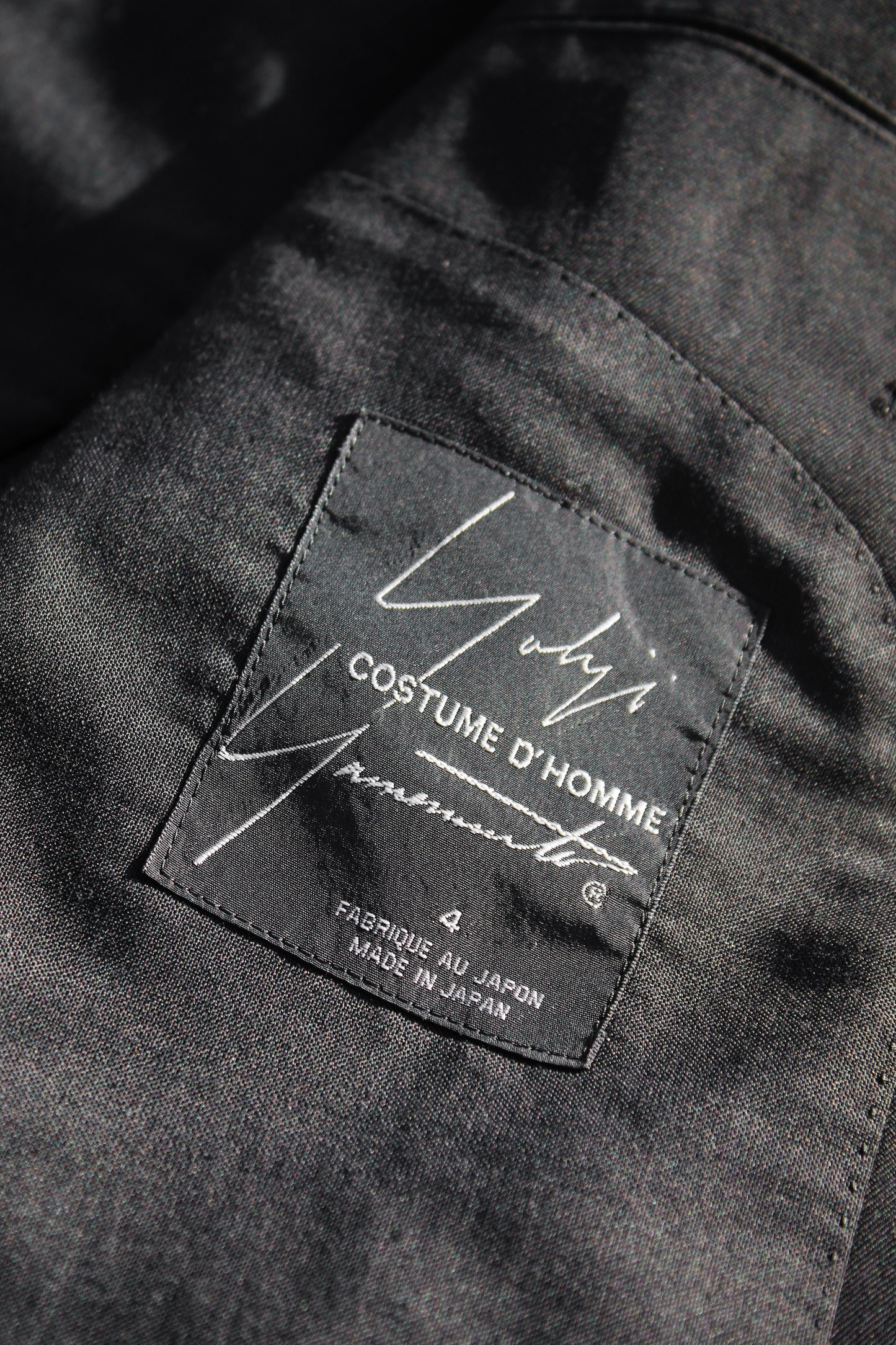Yohji Yamamoto COSTUME D’HOMME JACKET BLACK