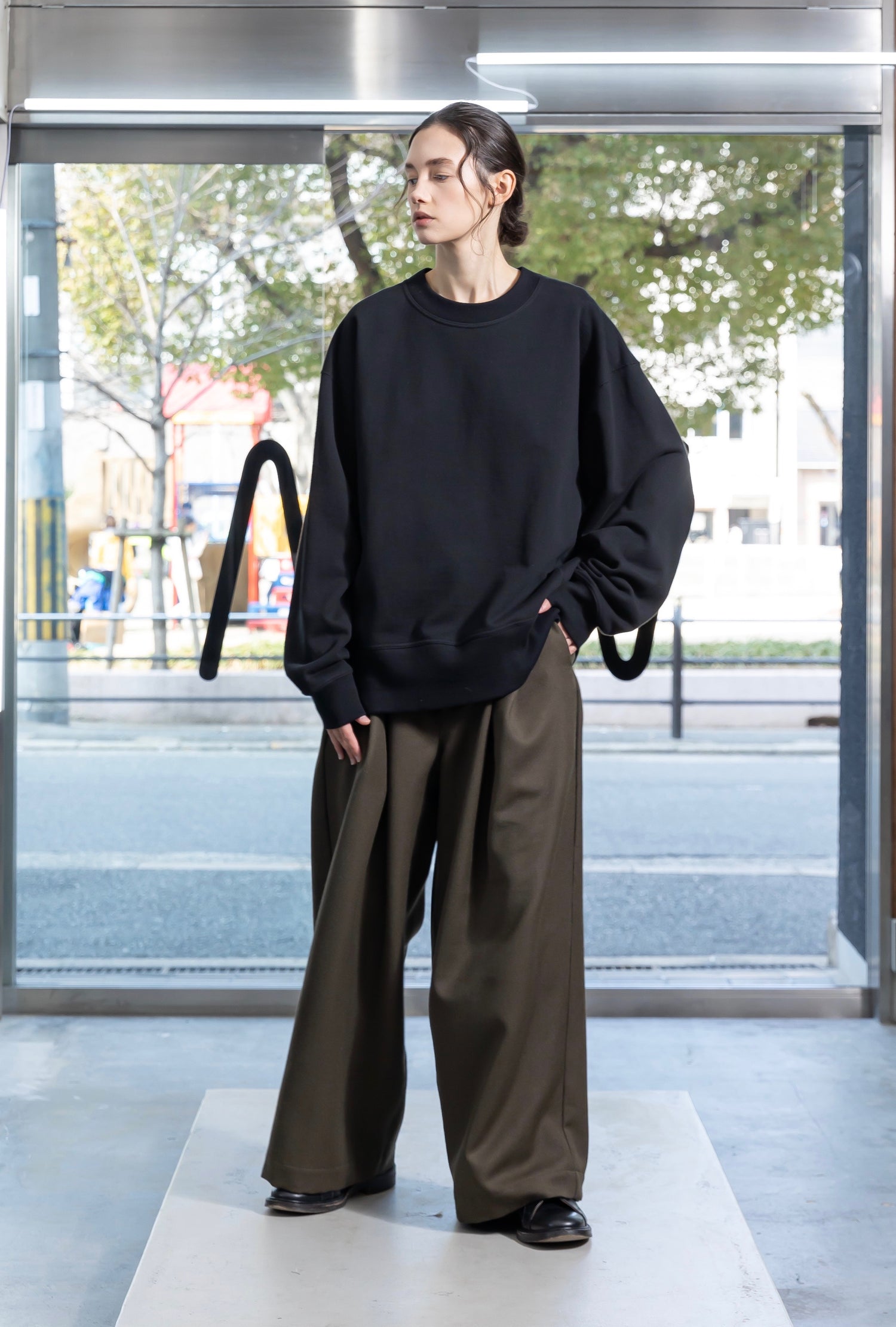 VOAAOV BISHU WOOL ONI SURGE WIDE PANTS