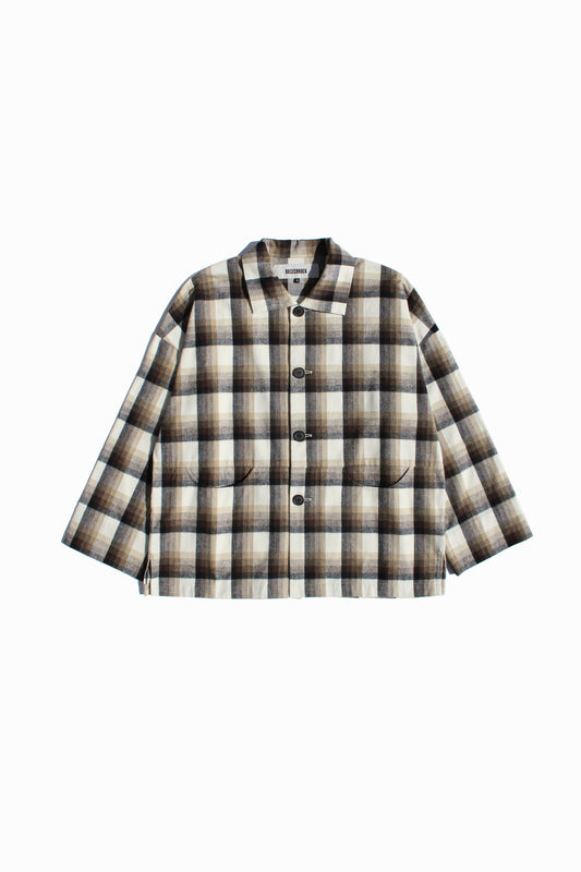 BASISBROEK ESSEN JACKET - BEIGE CHECK / BLUE CHECK
