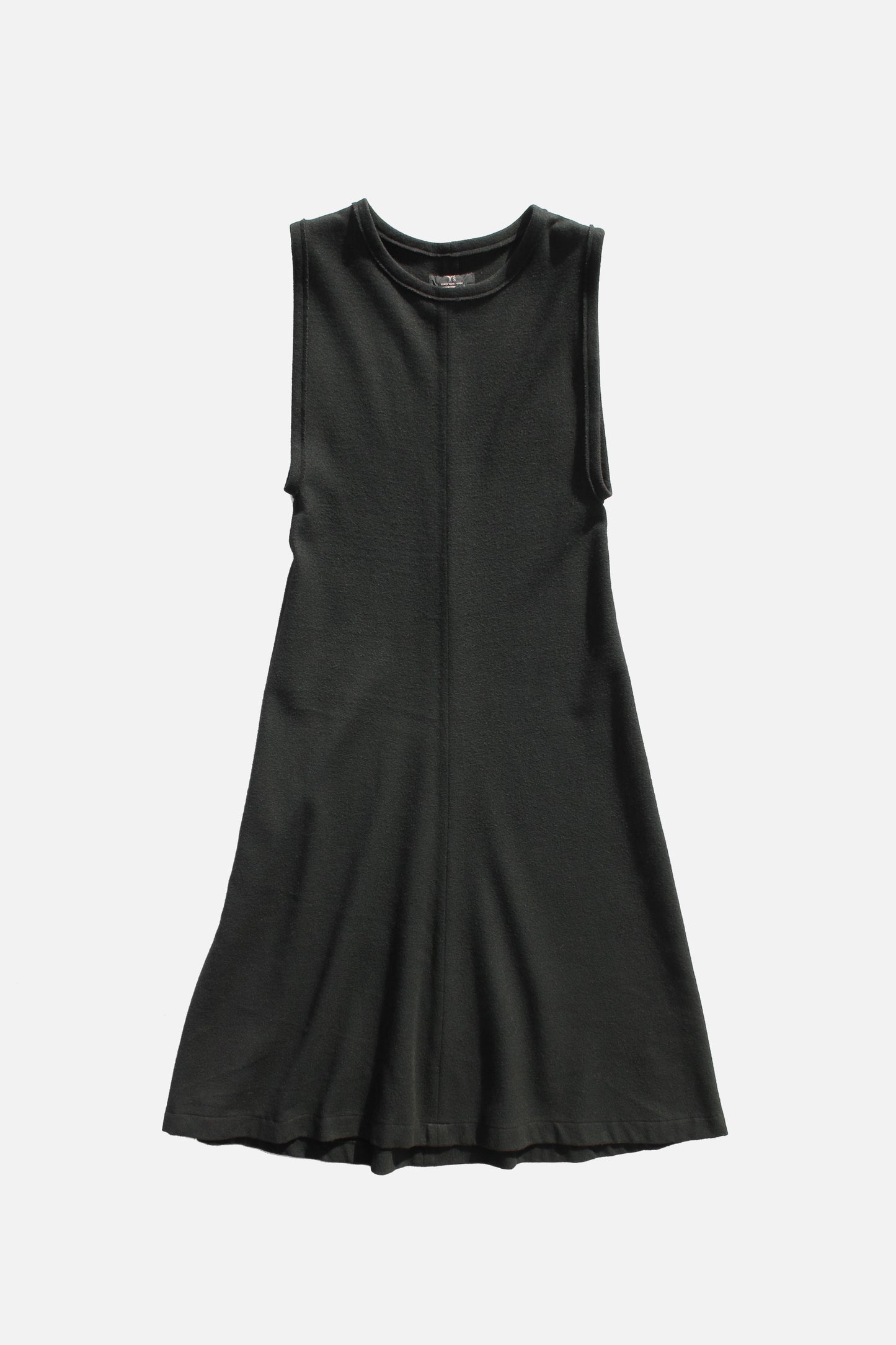 Y's NO SLEEVES WOOL DRESS BLACK
